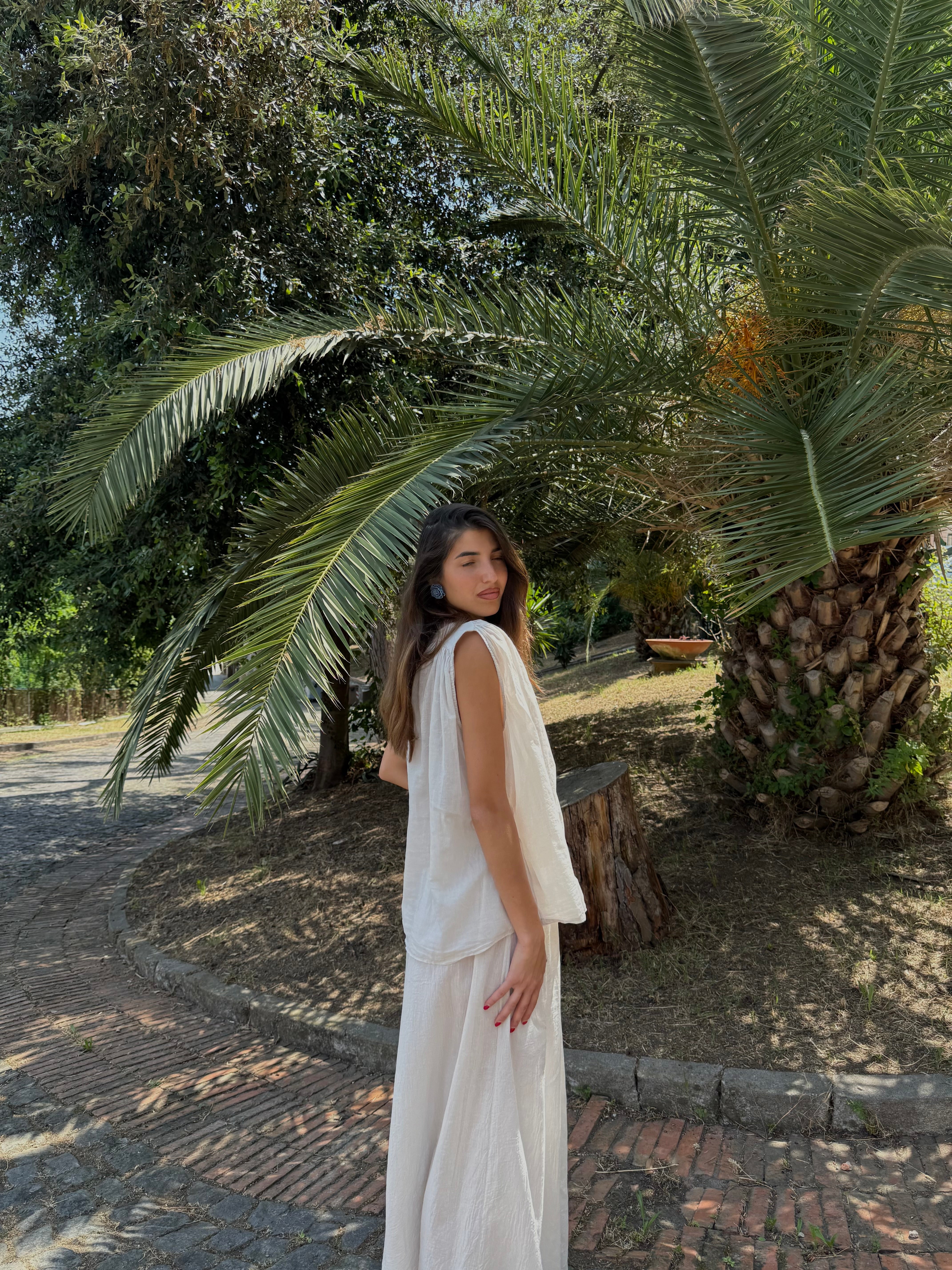 Camicia in cotone beige - LadyB Shop Online