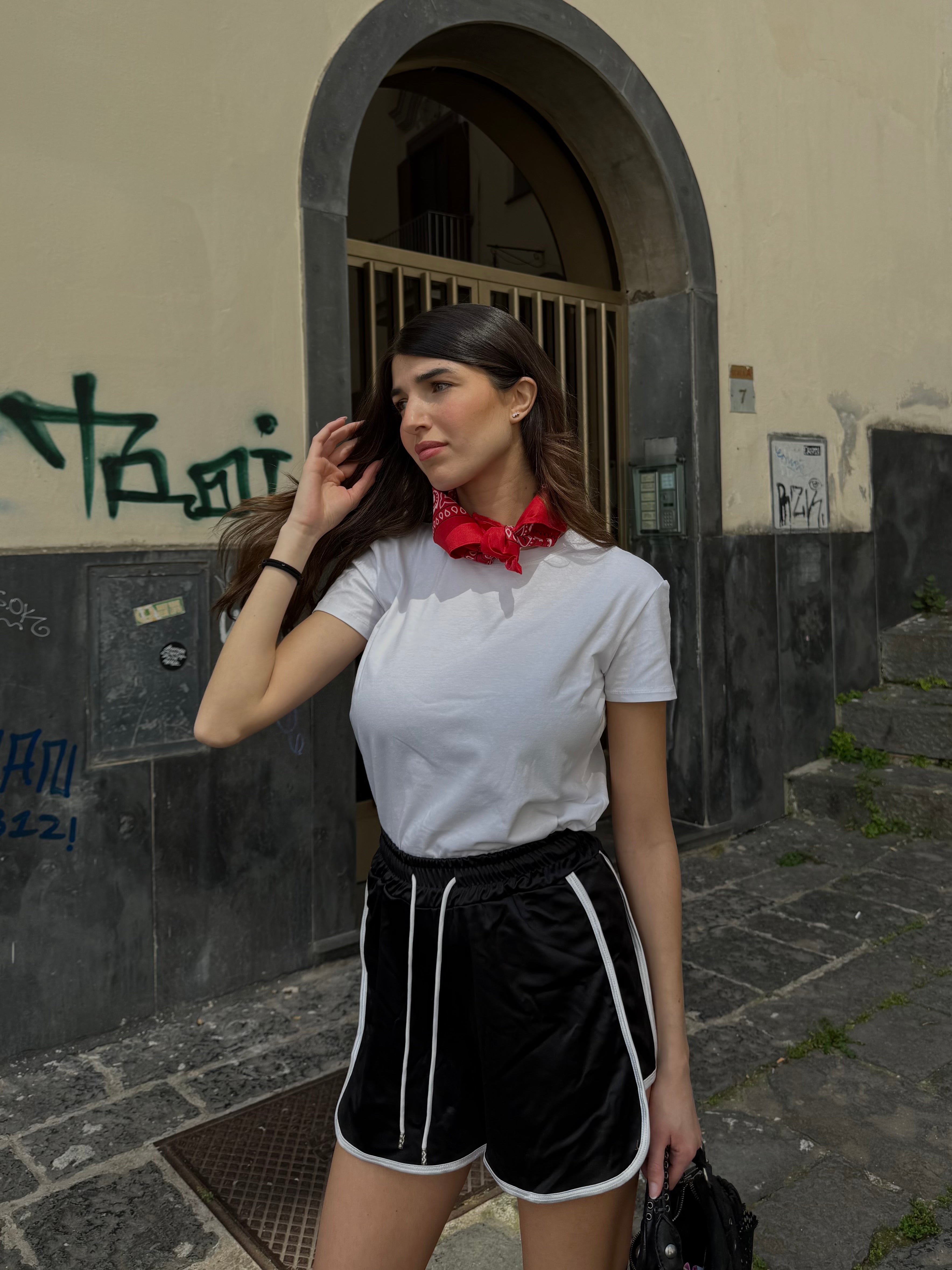 T-shirt bandana rossa - LadyB Shop Online