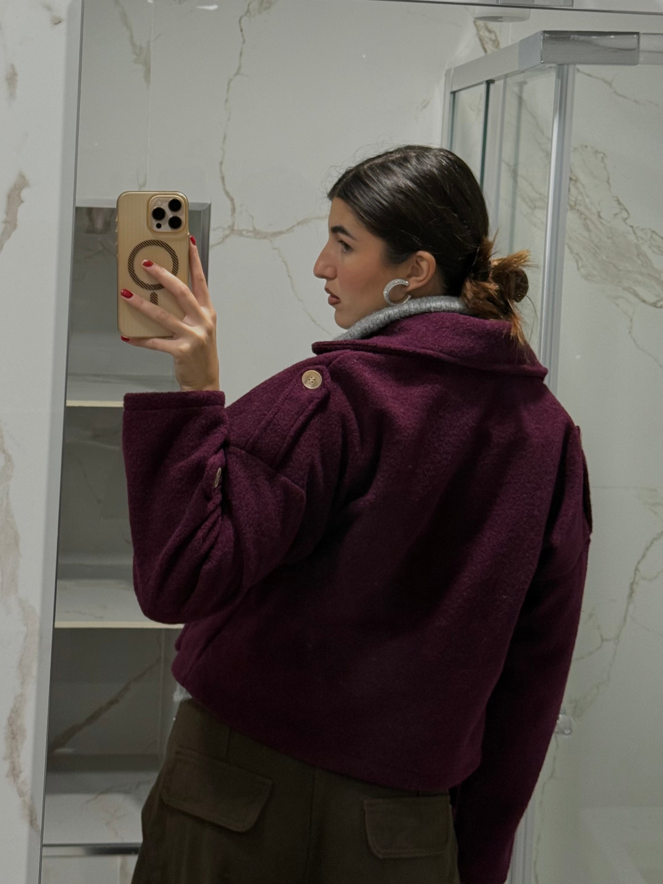 Trench cappotto prugna