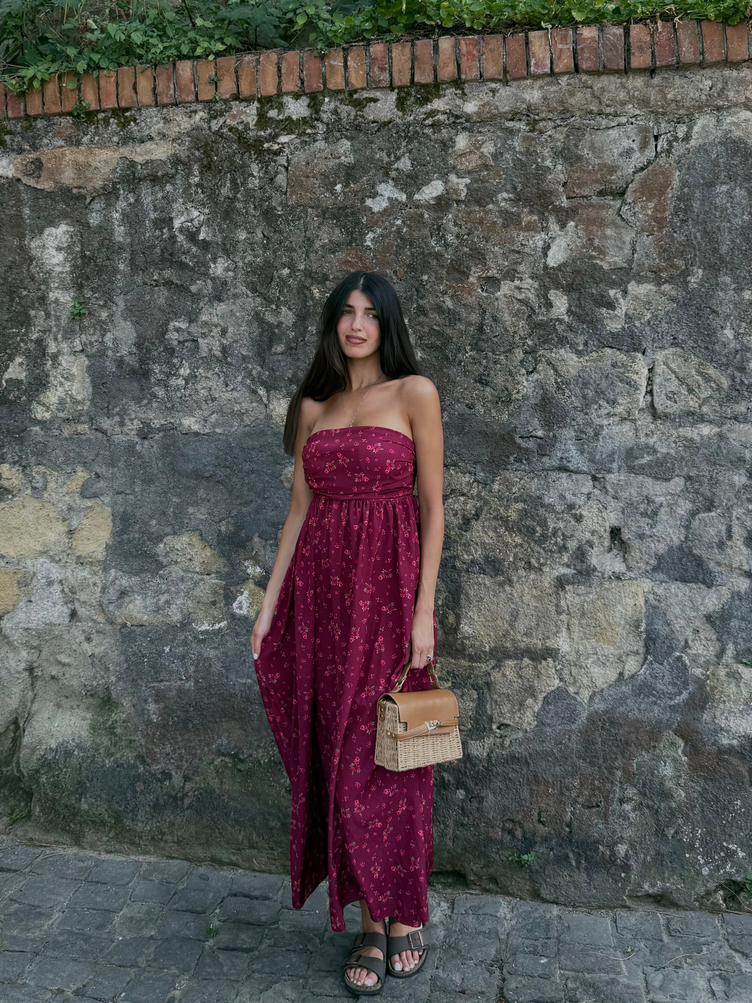 Dress Amalfi bordeaux - LadyB Shop Online