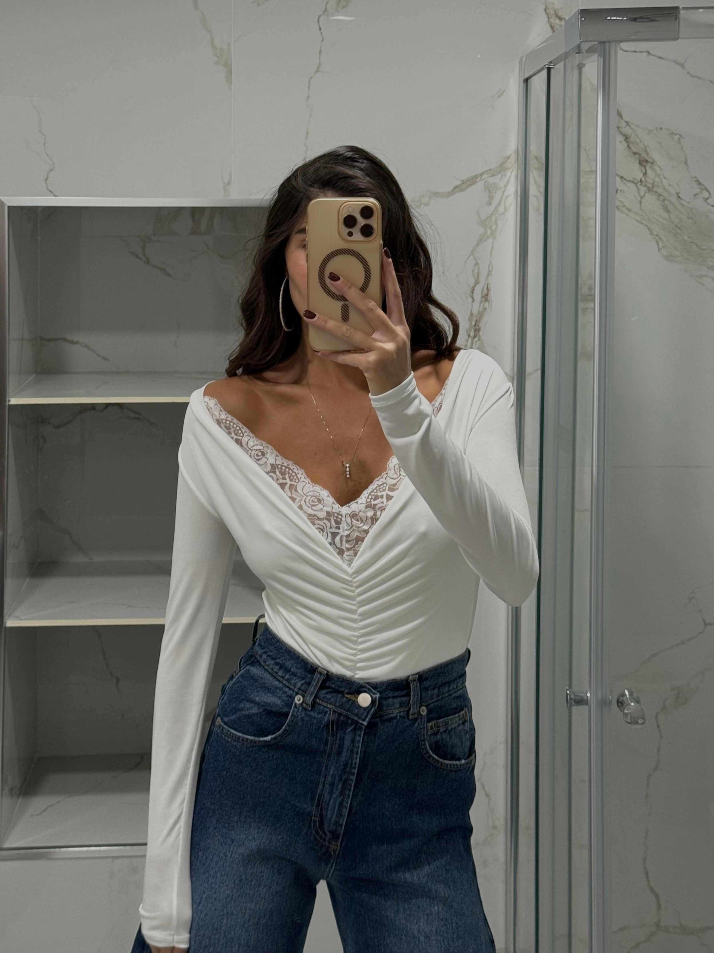 Body drappeggio bianco
