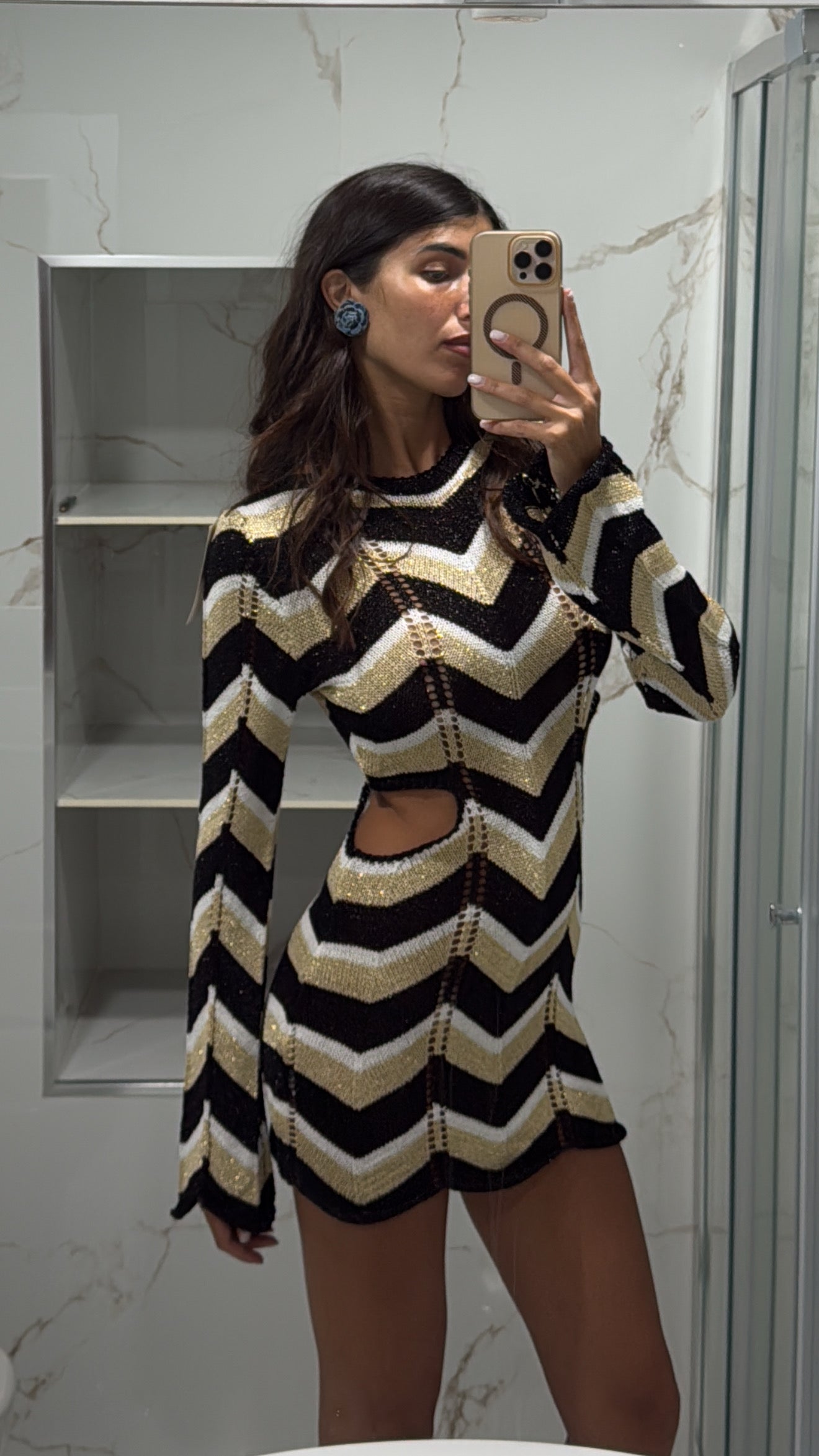 Dress Miss nero e oro - LadyB Shop Online