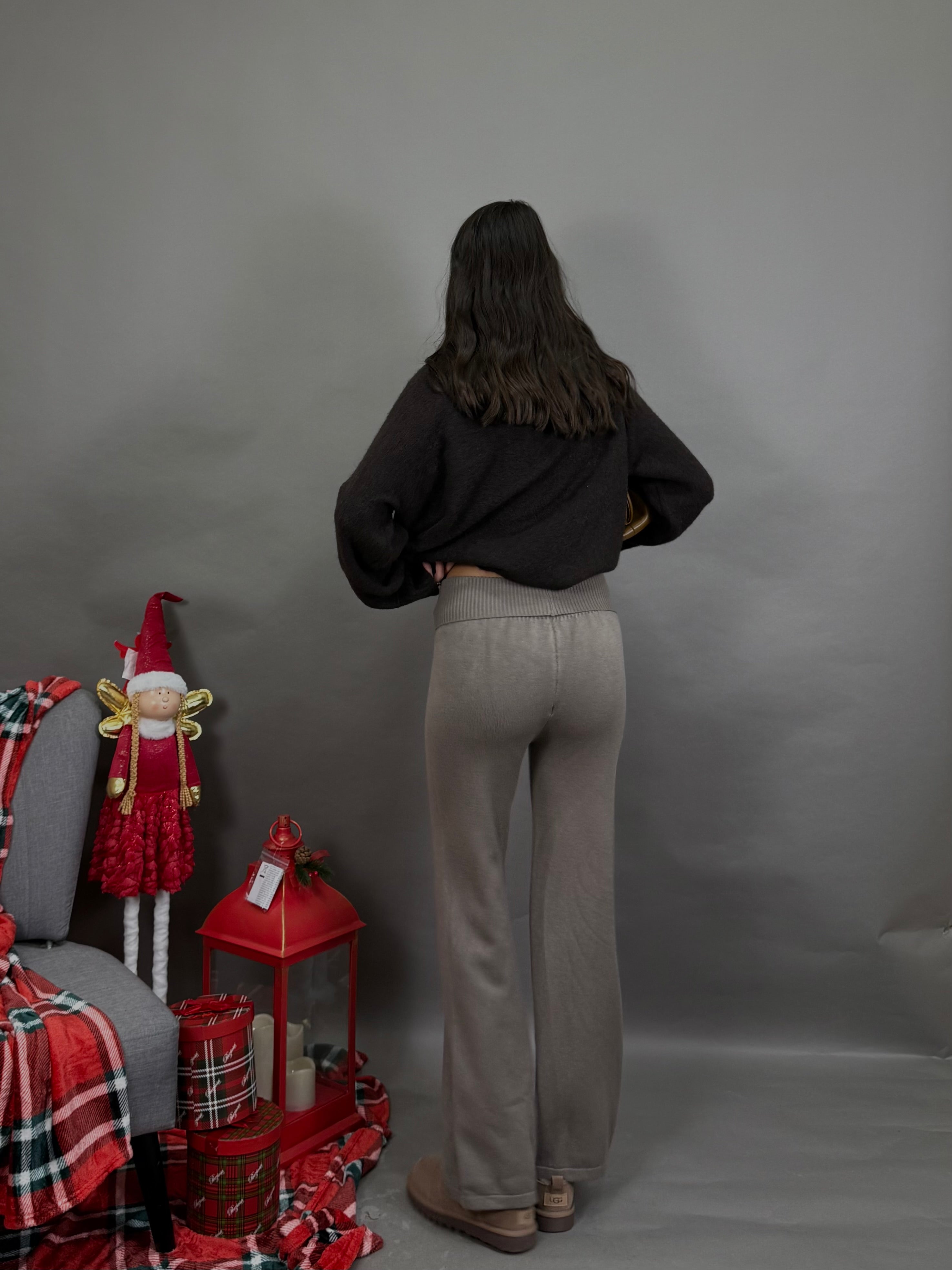 Pantalone lana rasta fango