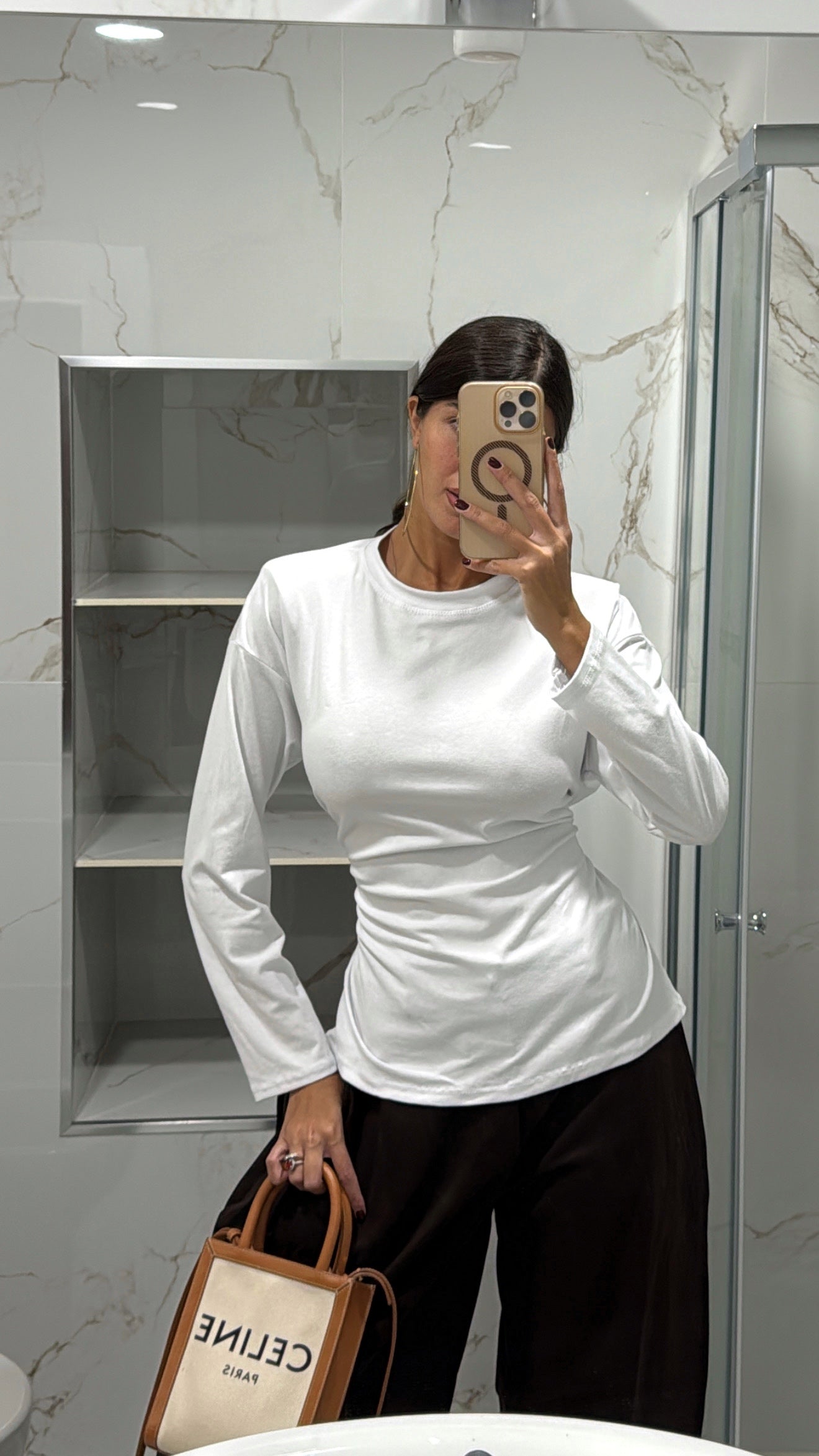 Maglia avvitata bianca