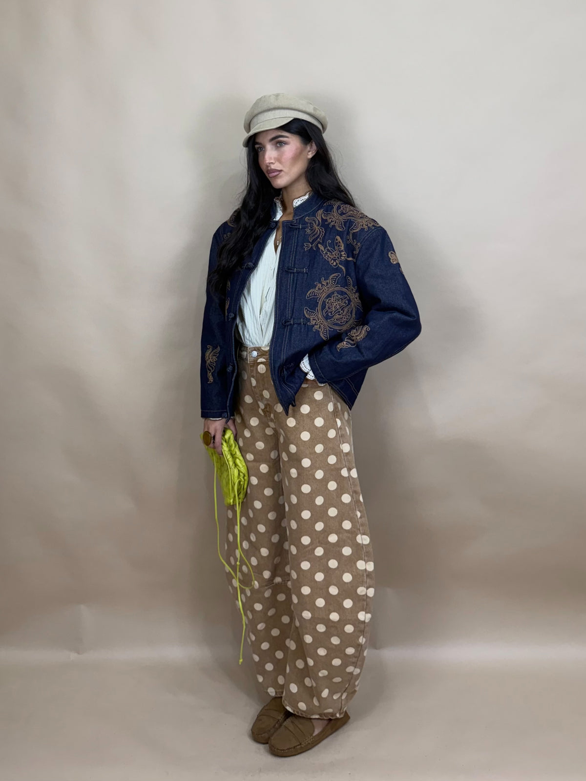 Giacca in denim imbottita