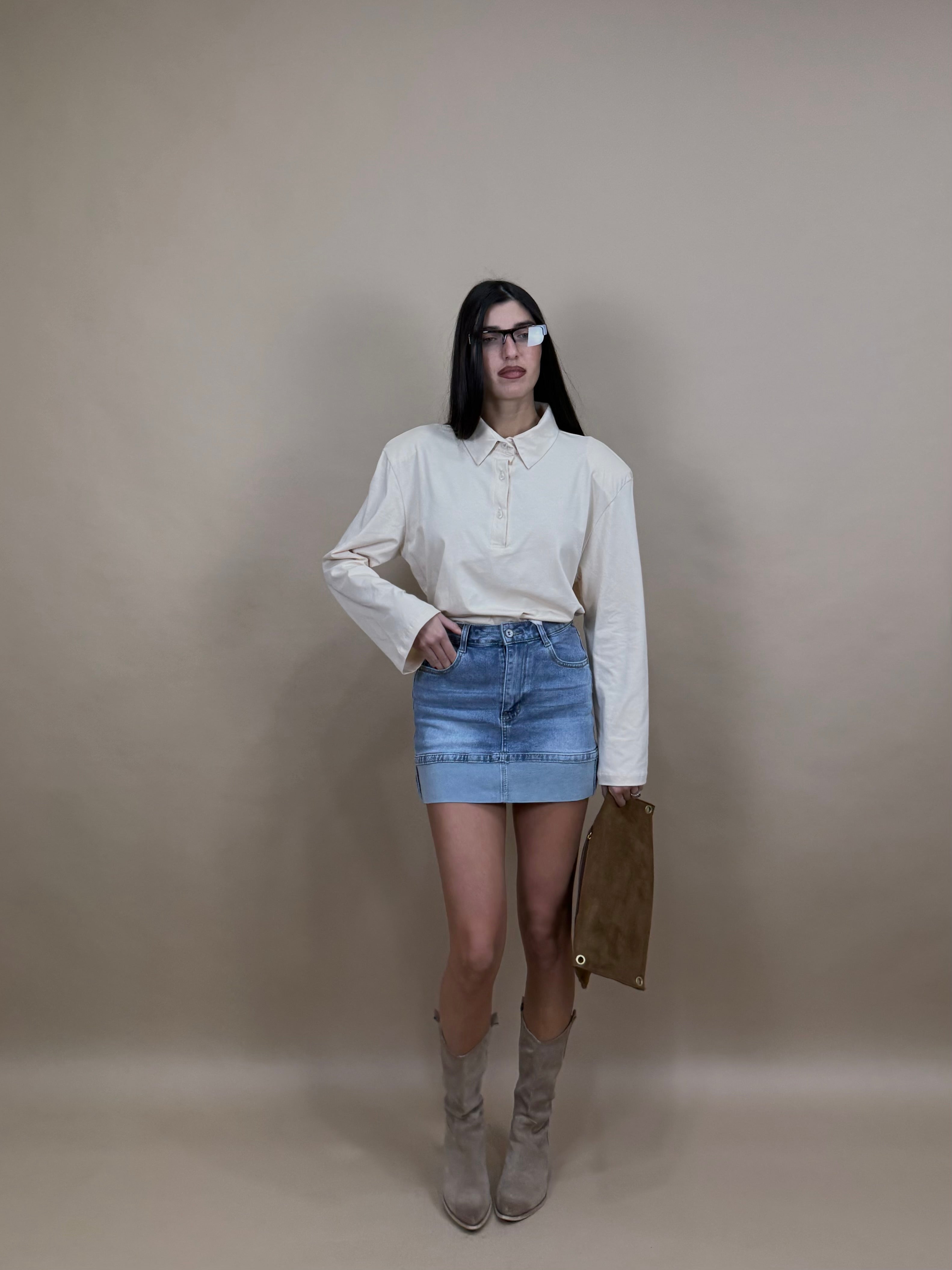 Gonna Laura in jeans