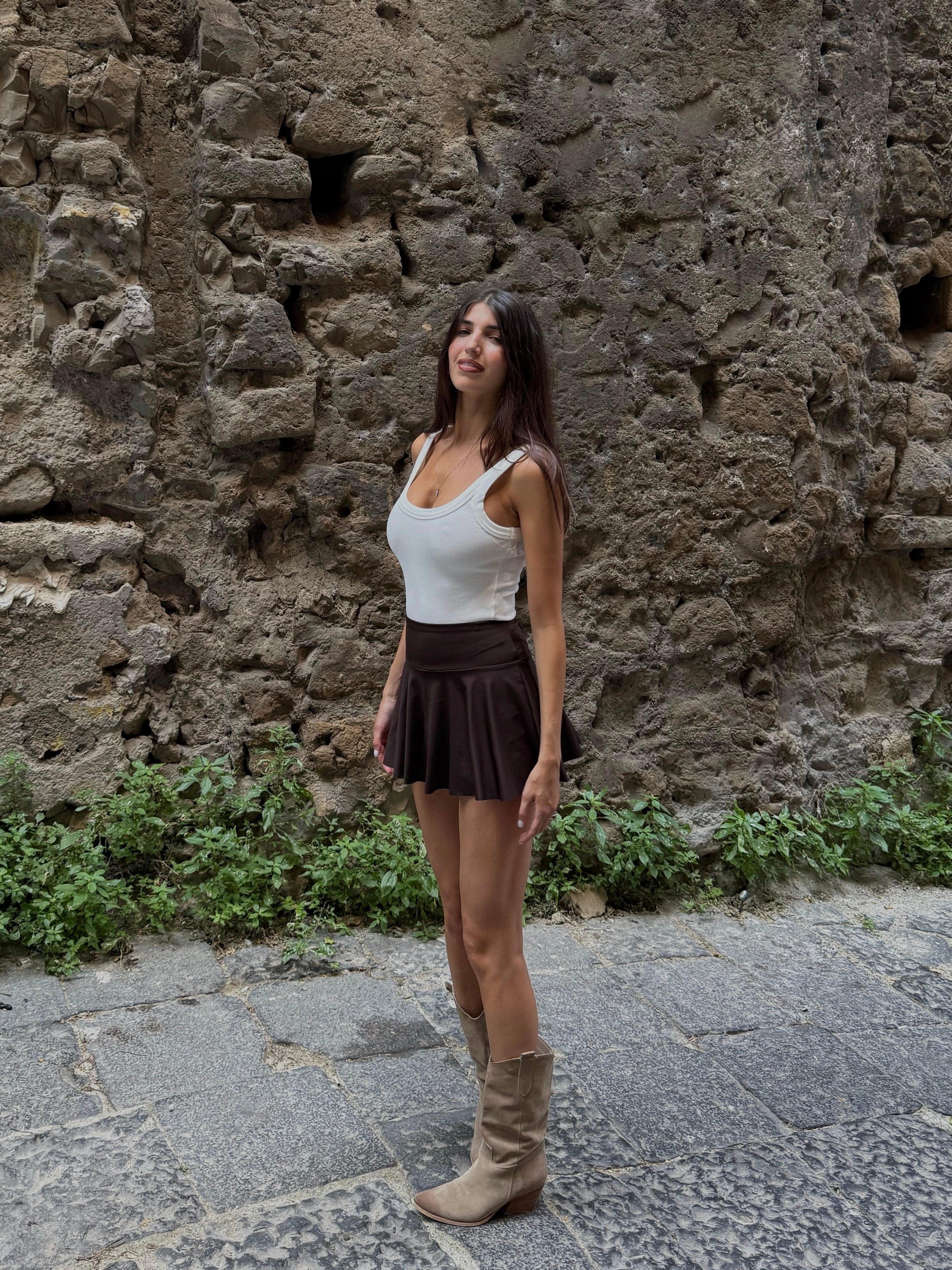 Gonna tennis marrone - LadyB Shop Online