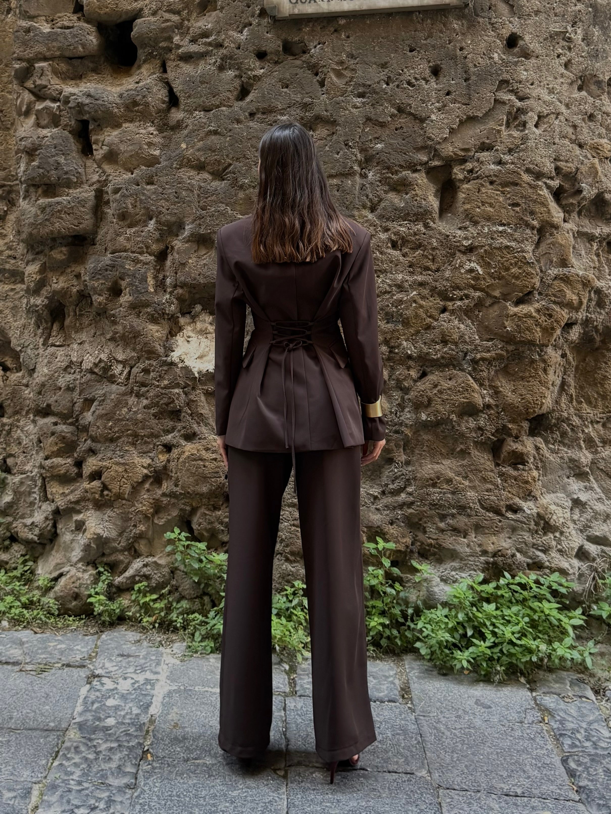 Blazer avvitato lumina marrone