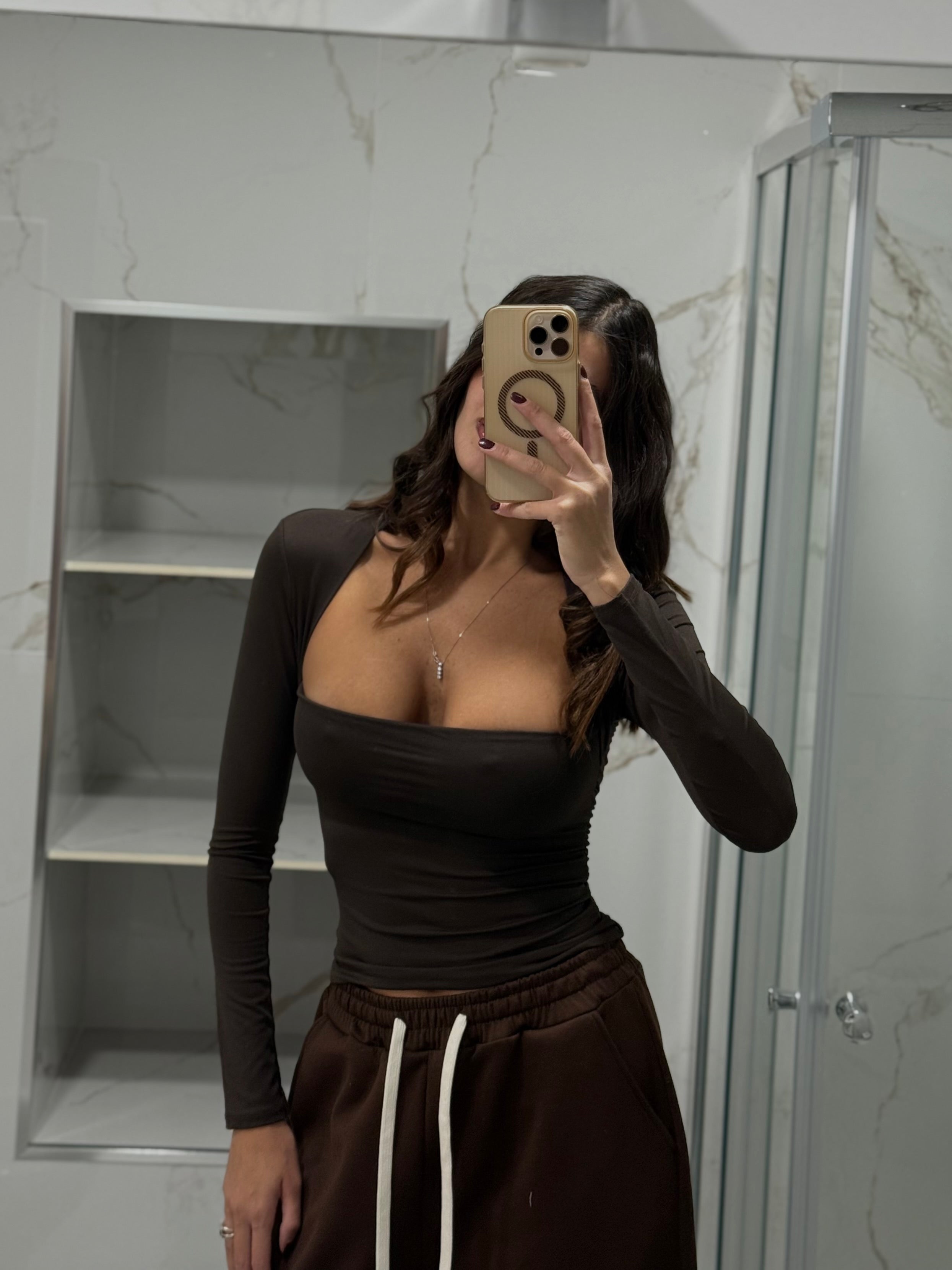 Maglia kim marrone