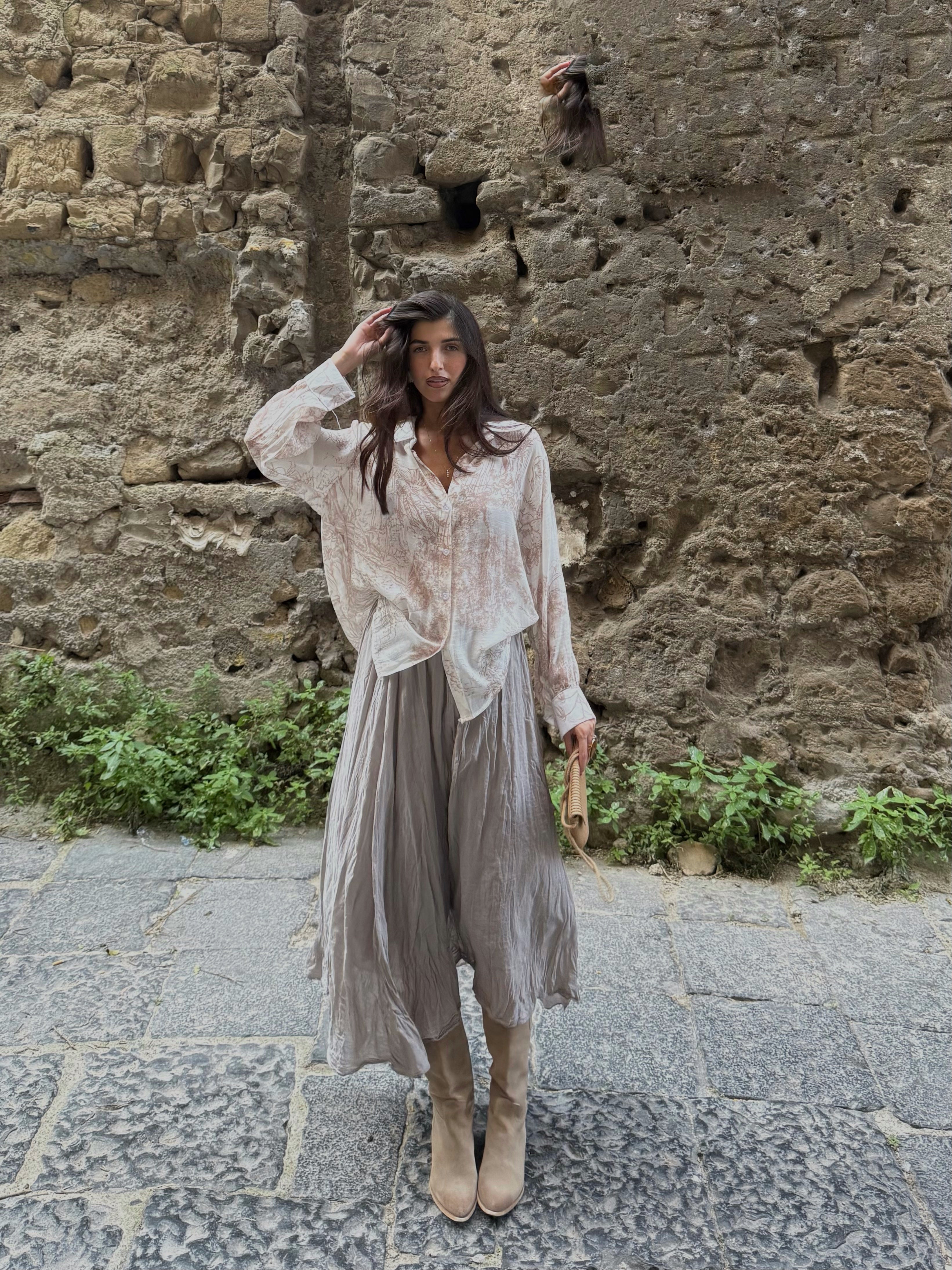 Gonna in cotone fango - LadyB Shop Online