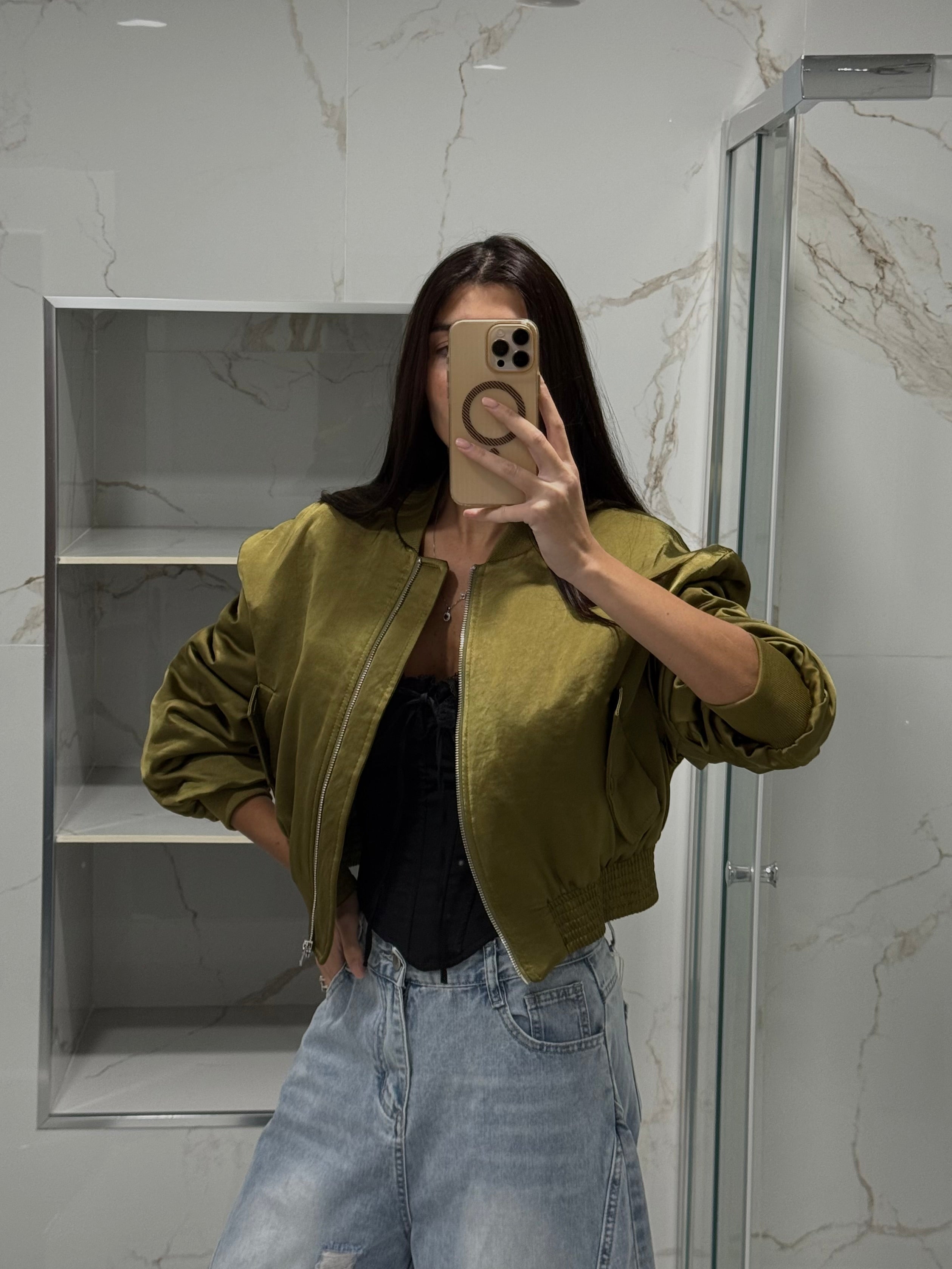 Bomber Angelica By lumina verde oliva