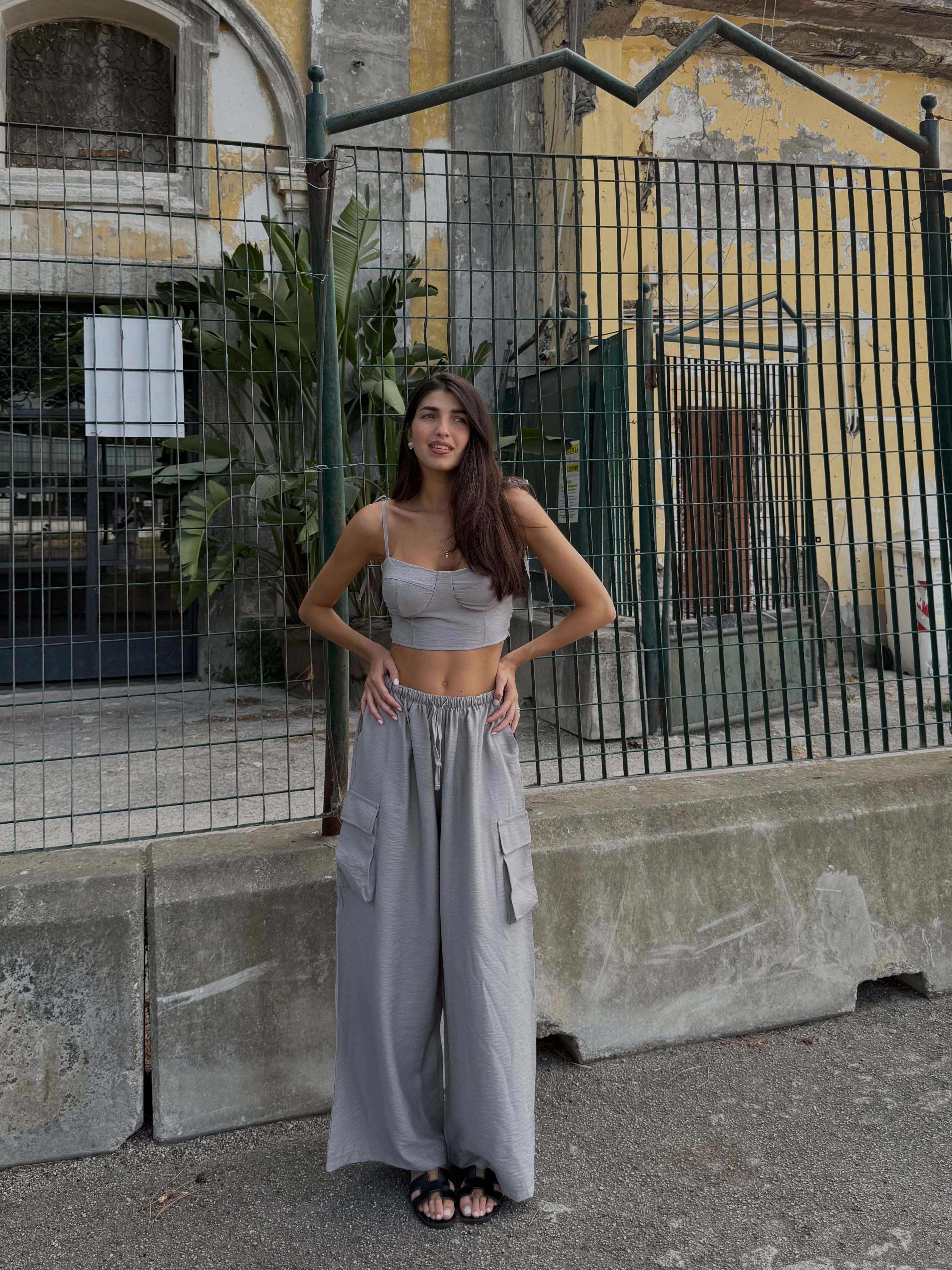 Coordinato cargo grigio - LadyB Shop Online