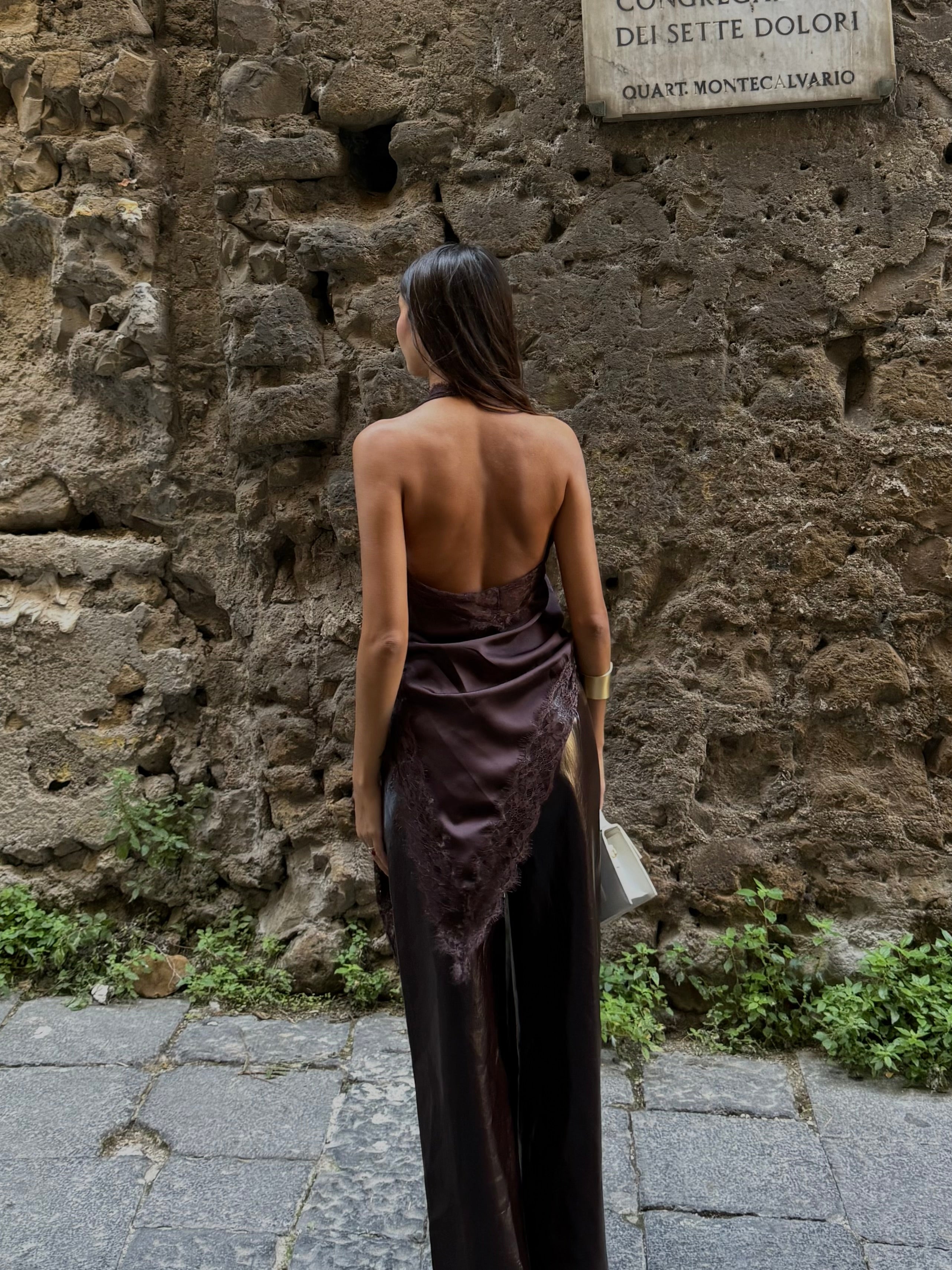 Top lingerie marrone