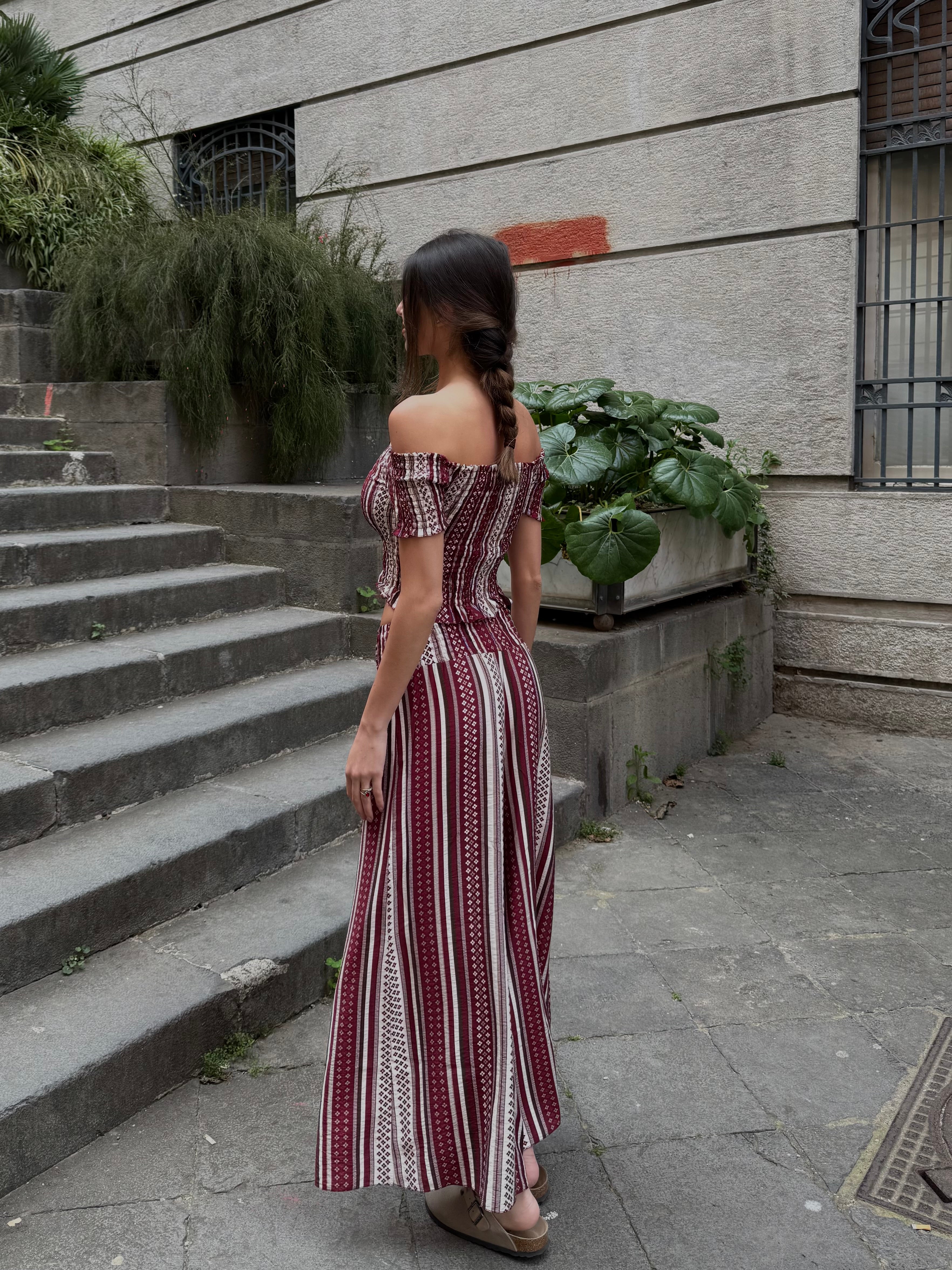 Coordinato gipsy bordeaux - LadyB Shop Online