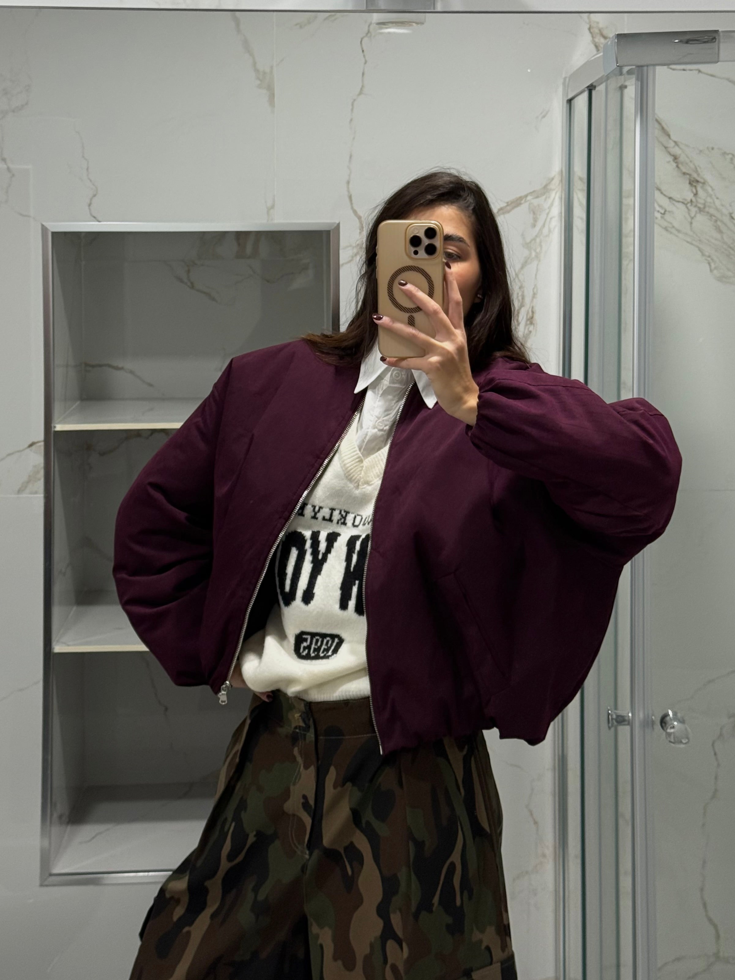 Bomber by lumina bordeaux