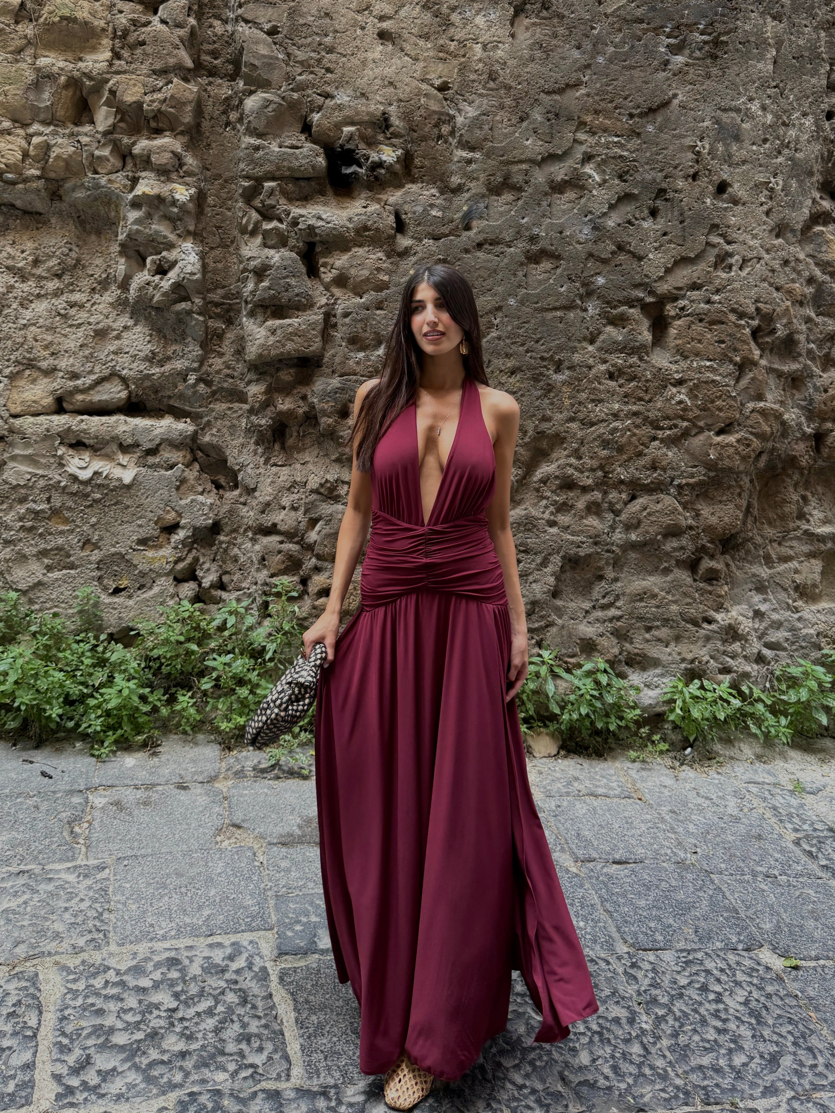 Dress Santorini bordeaux - LadyB Shop Online