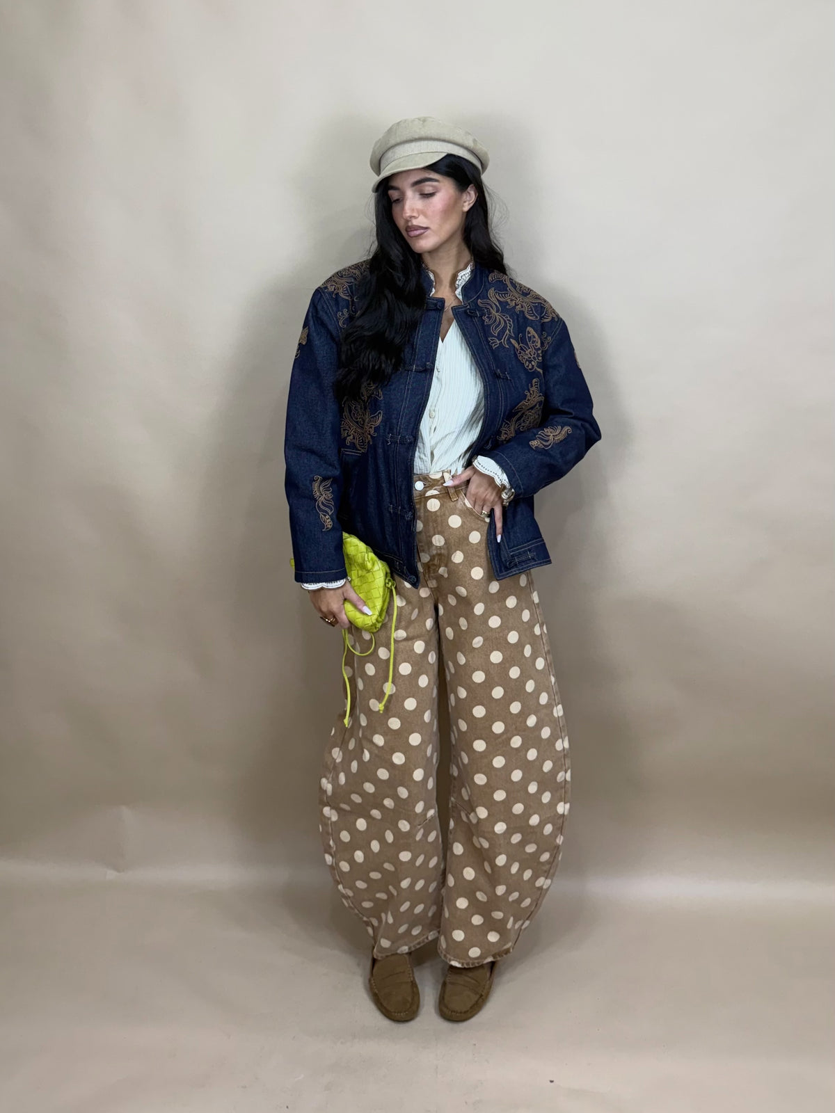 Giacca in denim imbottita