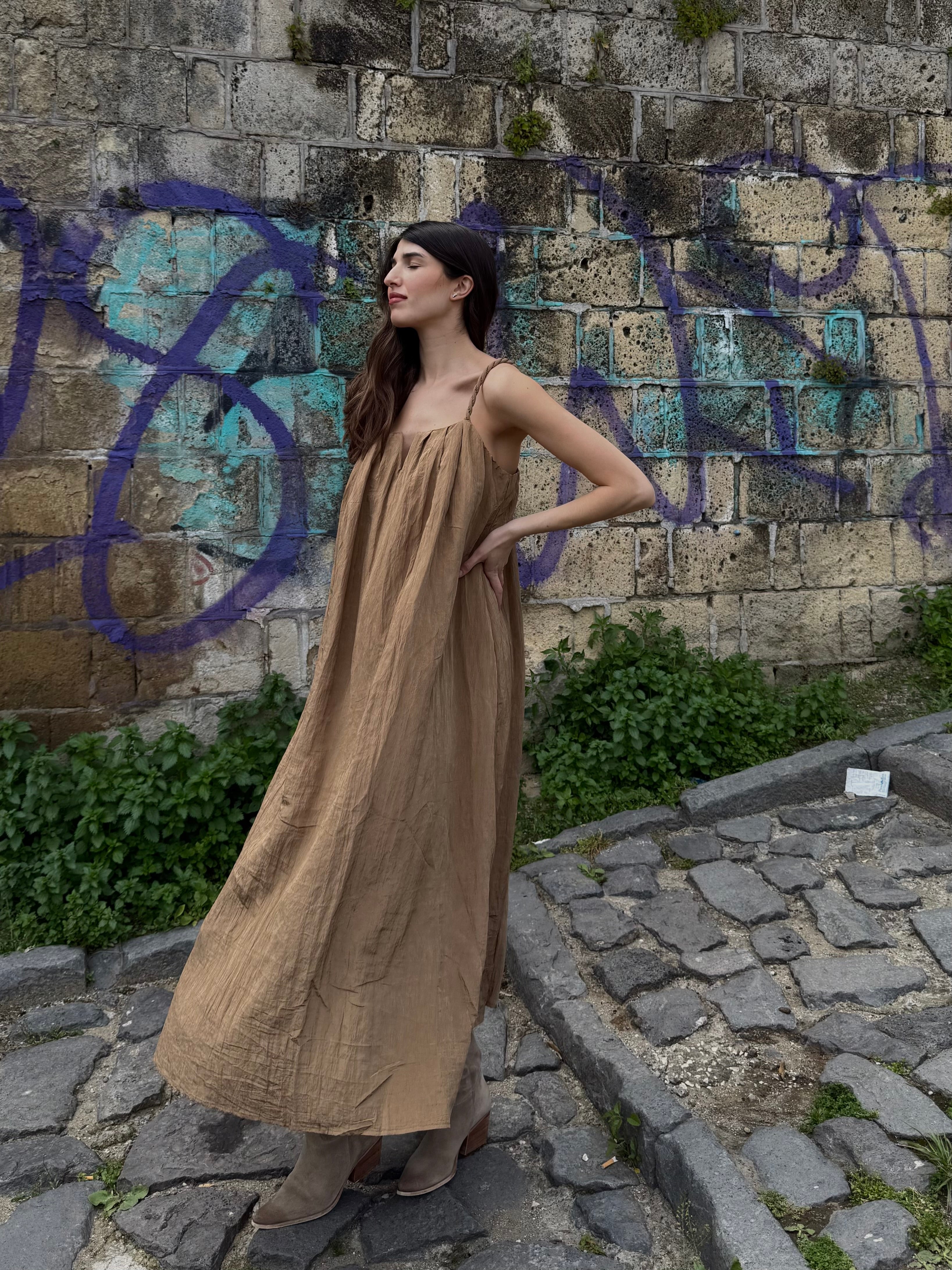 Dress Ambra marrone - LadyB Shop Online