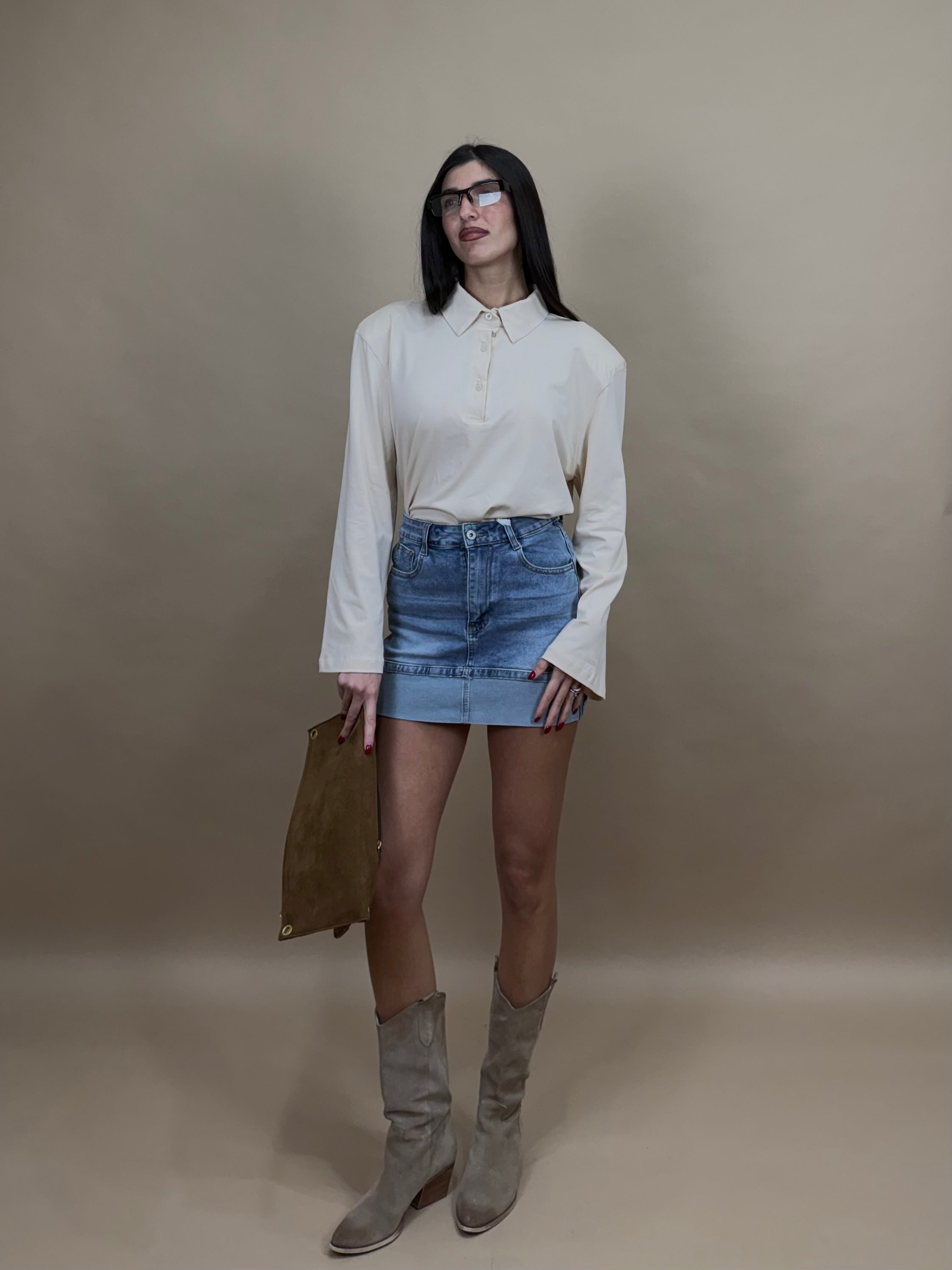 Gonna Laura in jeans