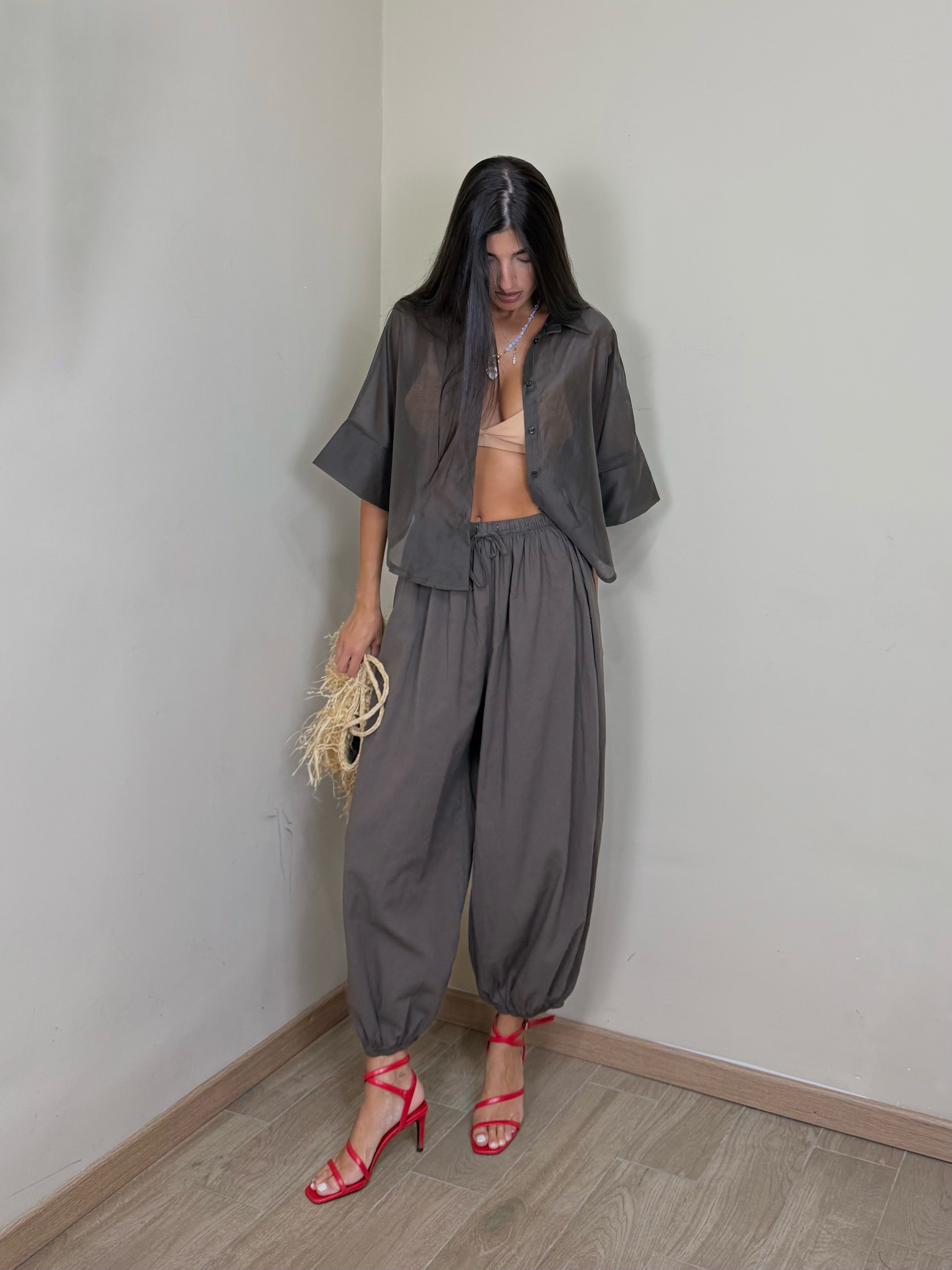 Camicia organza tre quarti