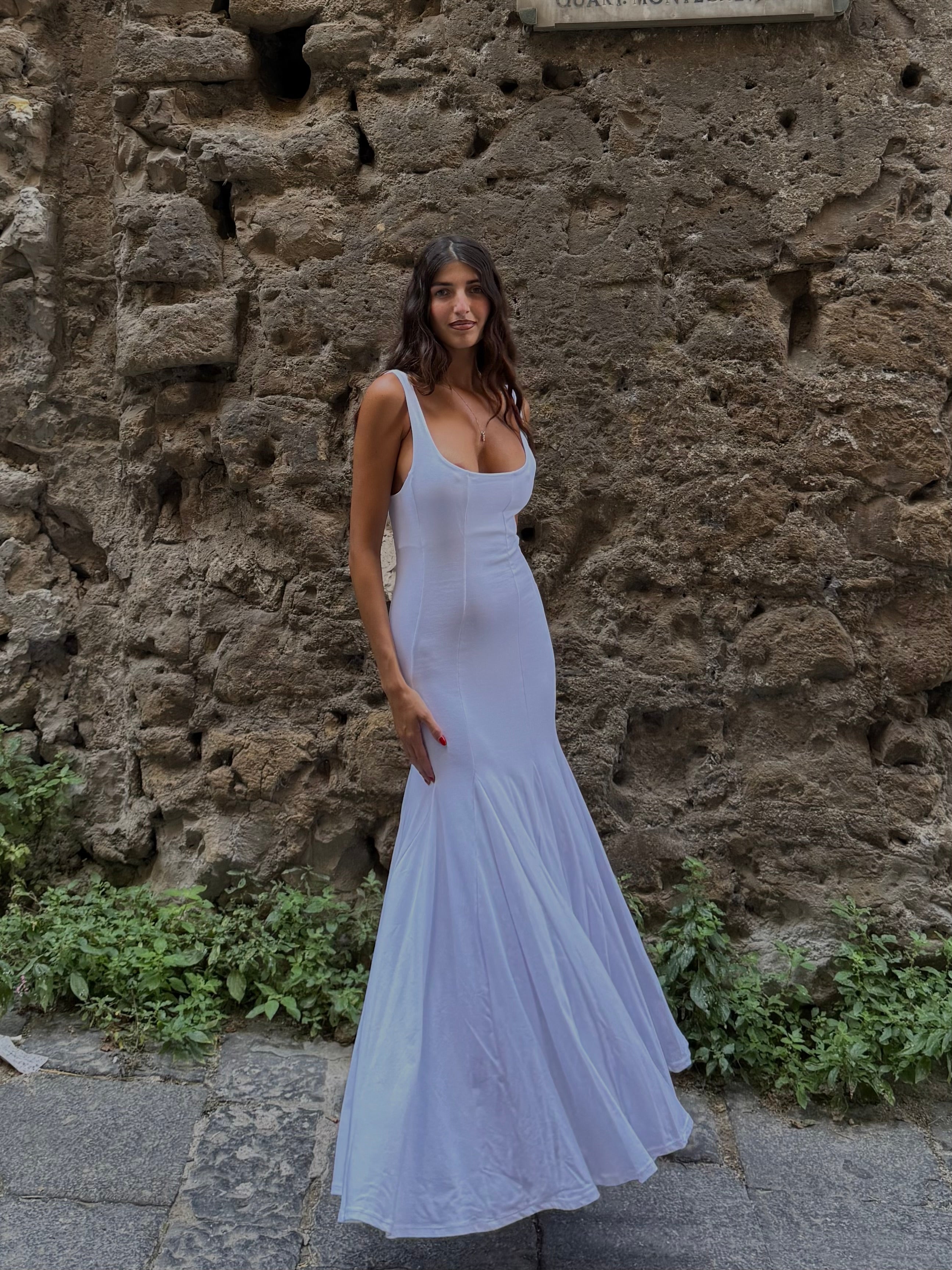 Dress sirena bianco lumina