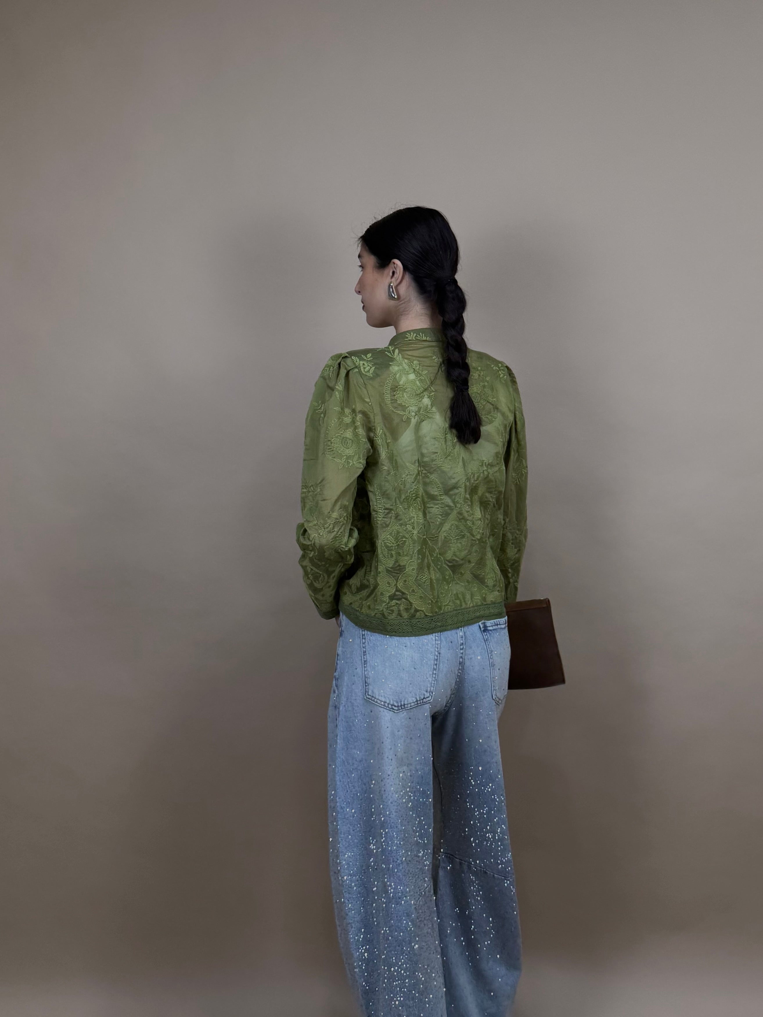 Camicia Coreana verde