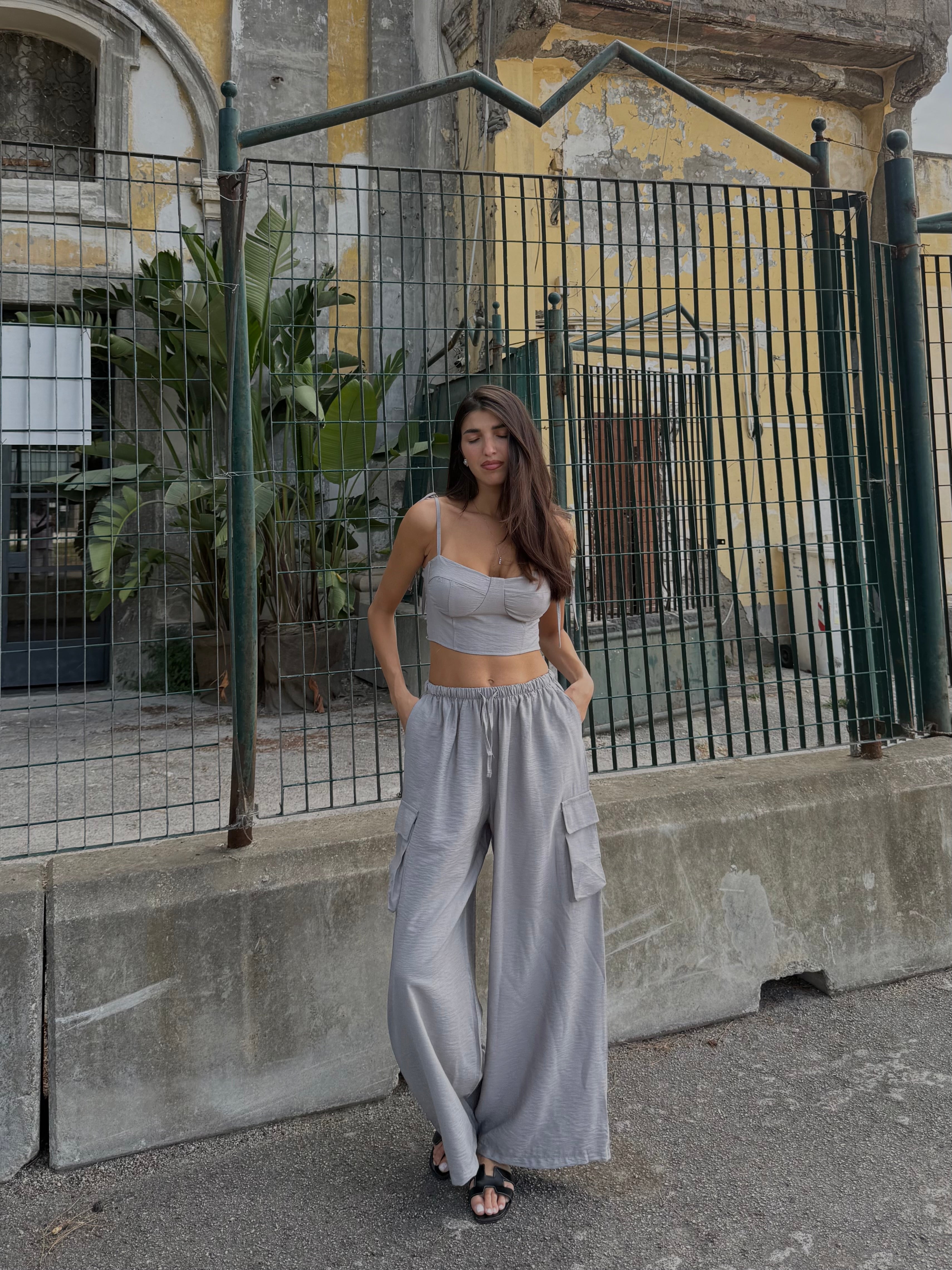 Coordinato cargo grigio - LadyB Shop Online