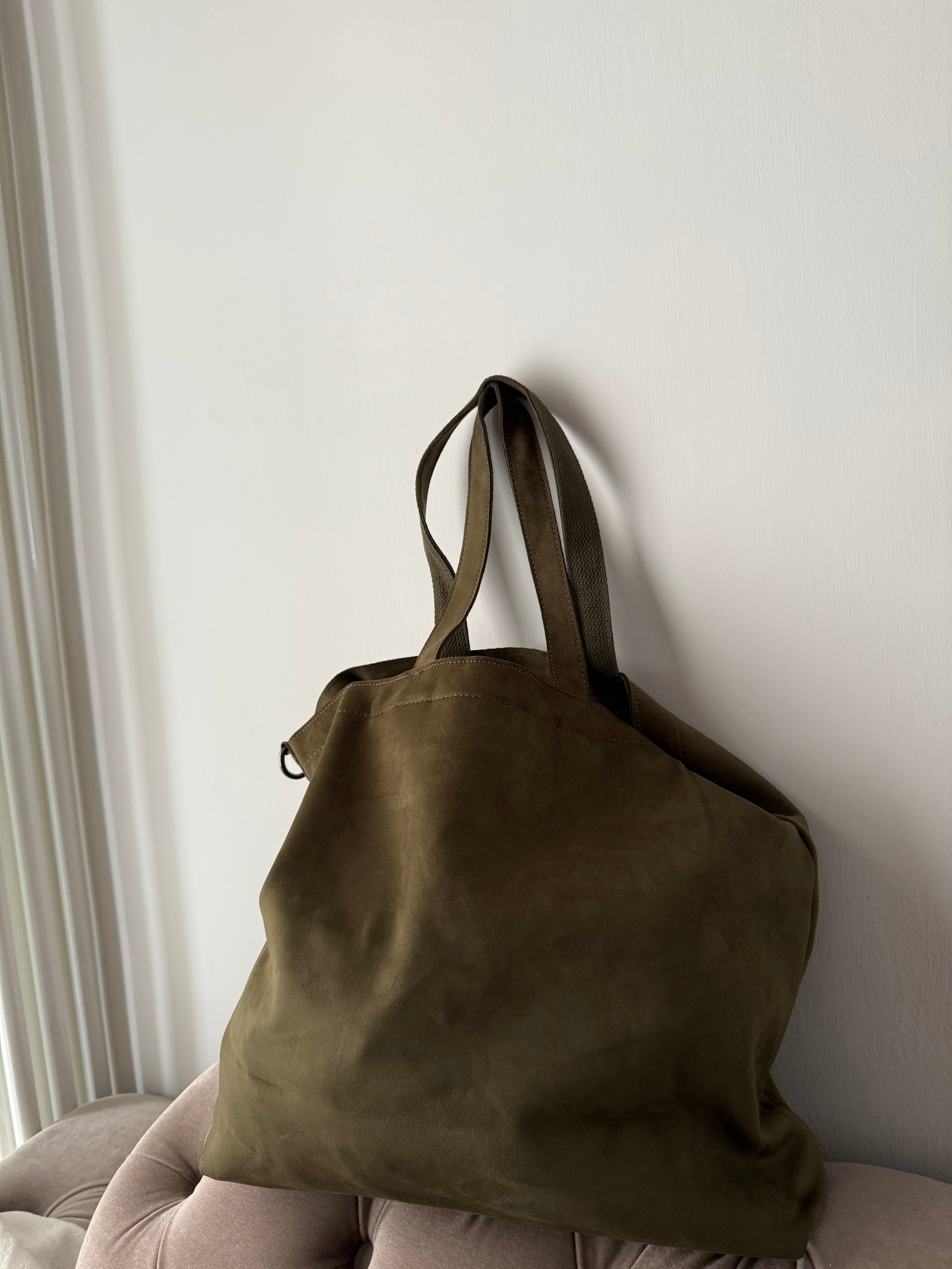 Borsa camoscio verde