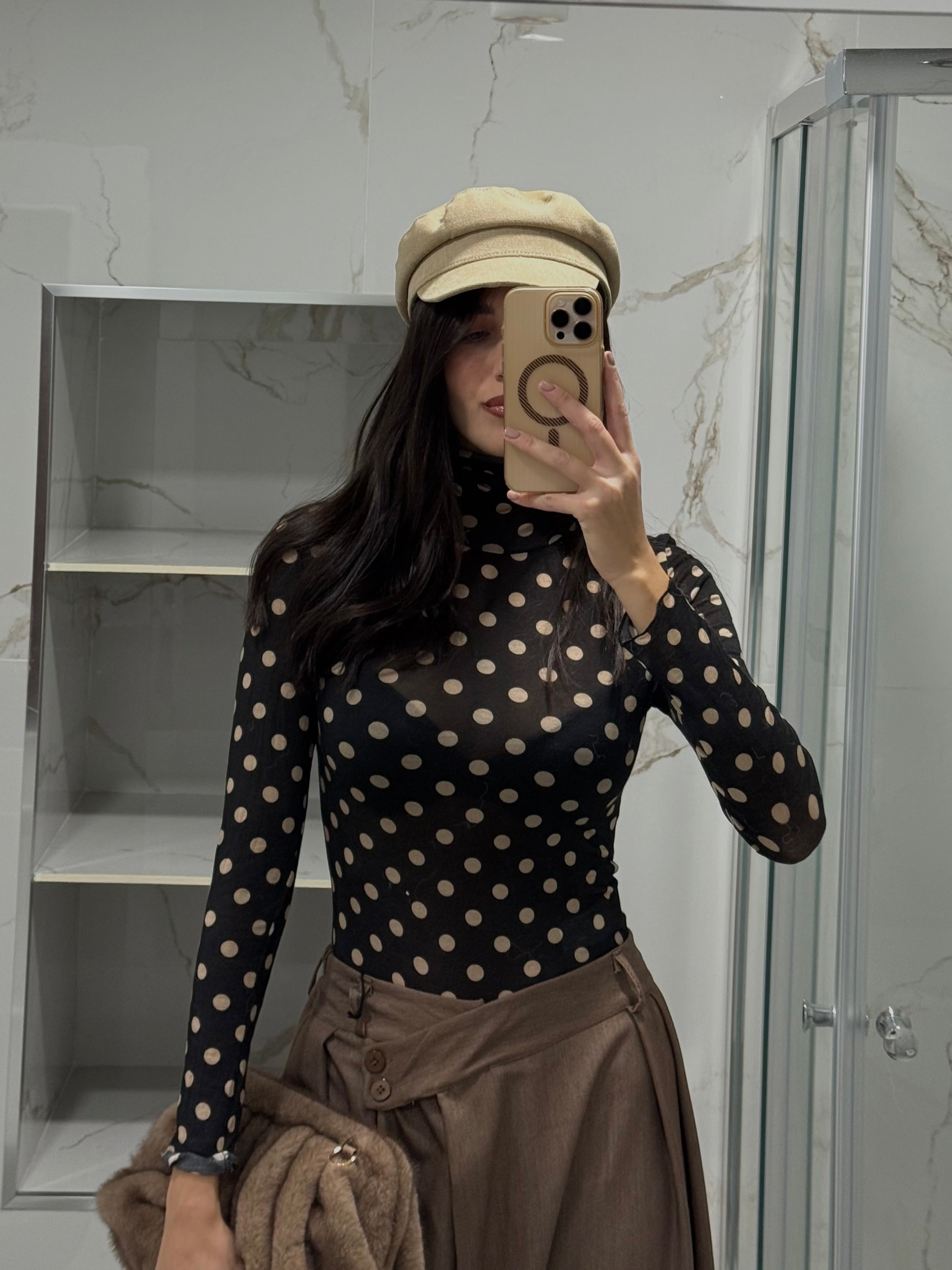 Maglia misto cachemire nera