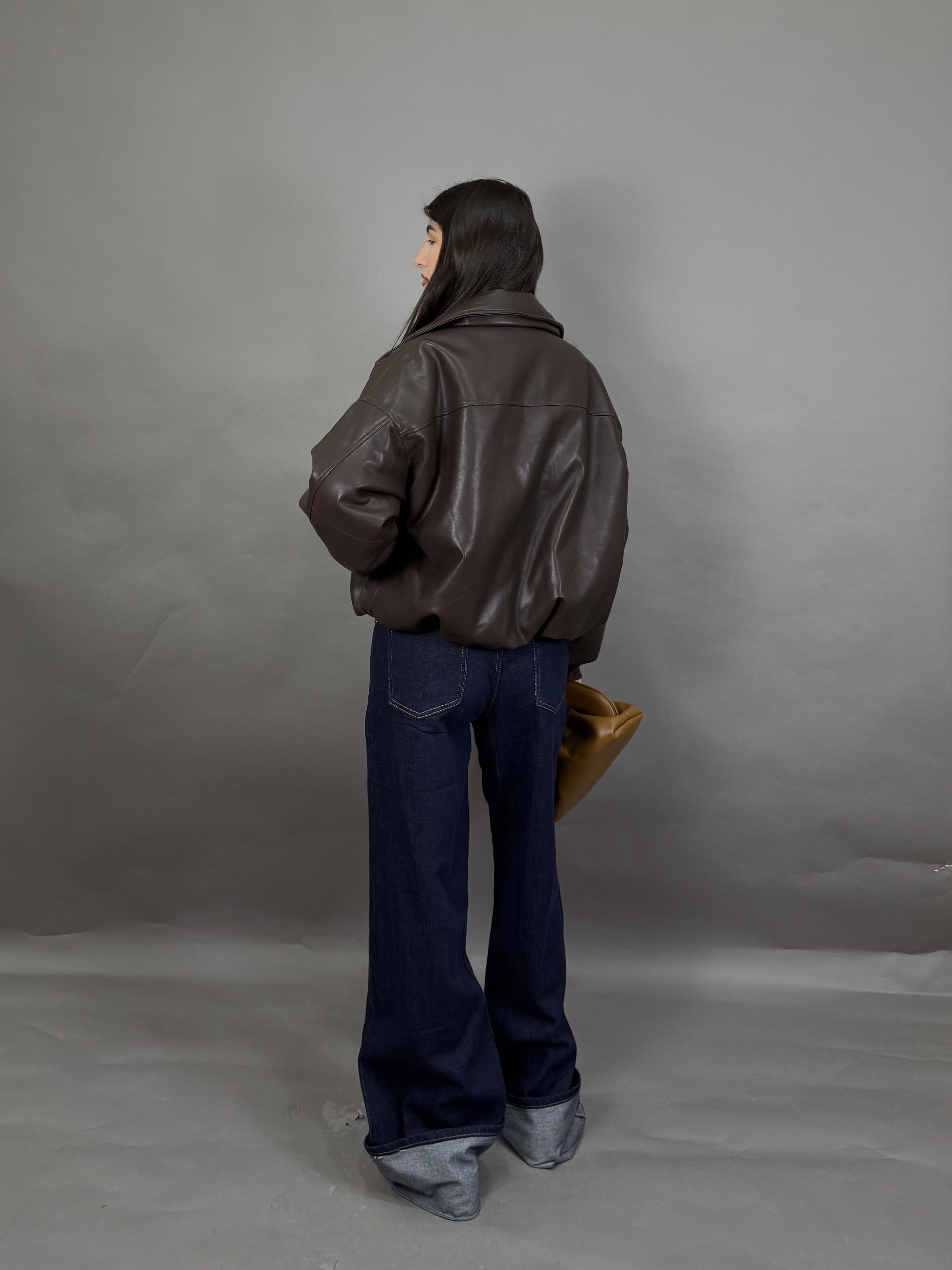 Bomber imbottito marrone