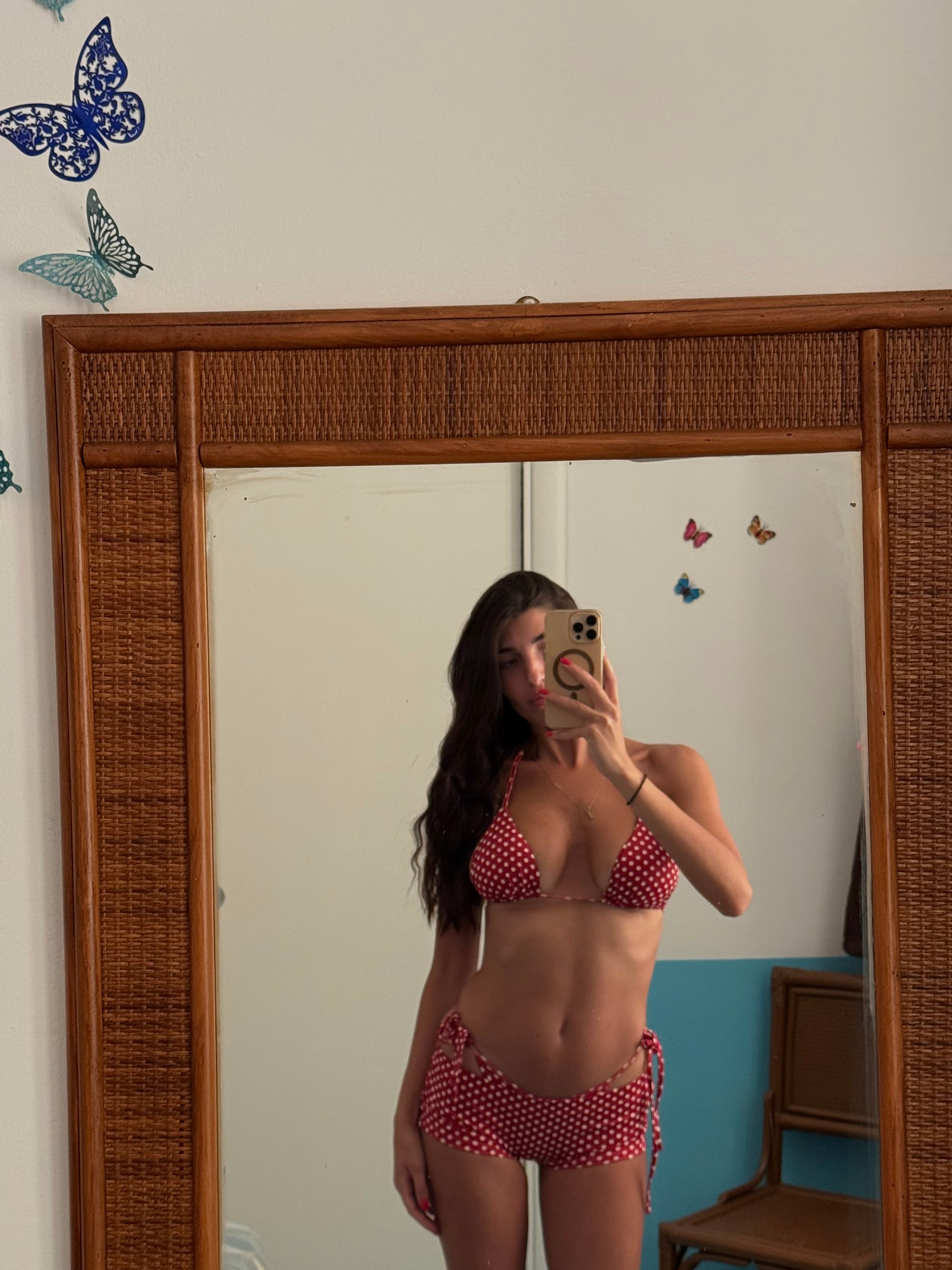 Bikini + coulotte pois rosso