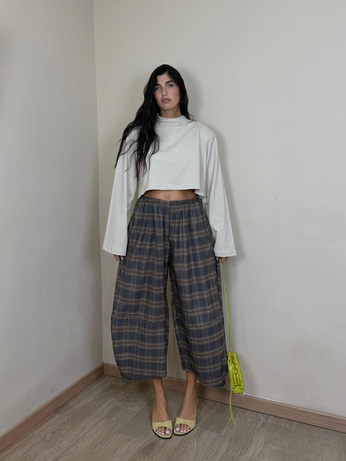 Maxi bermuda in viscosa