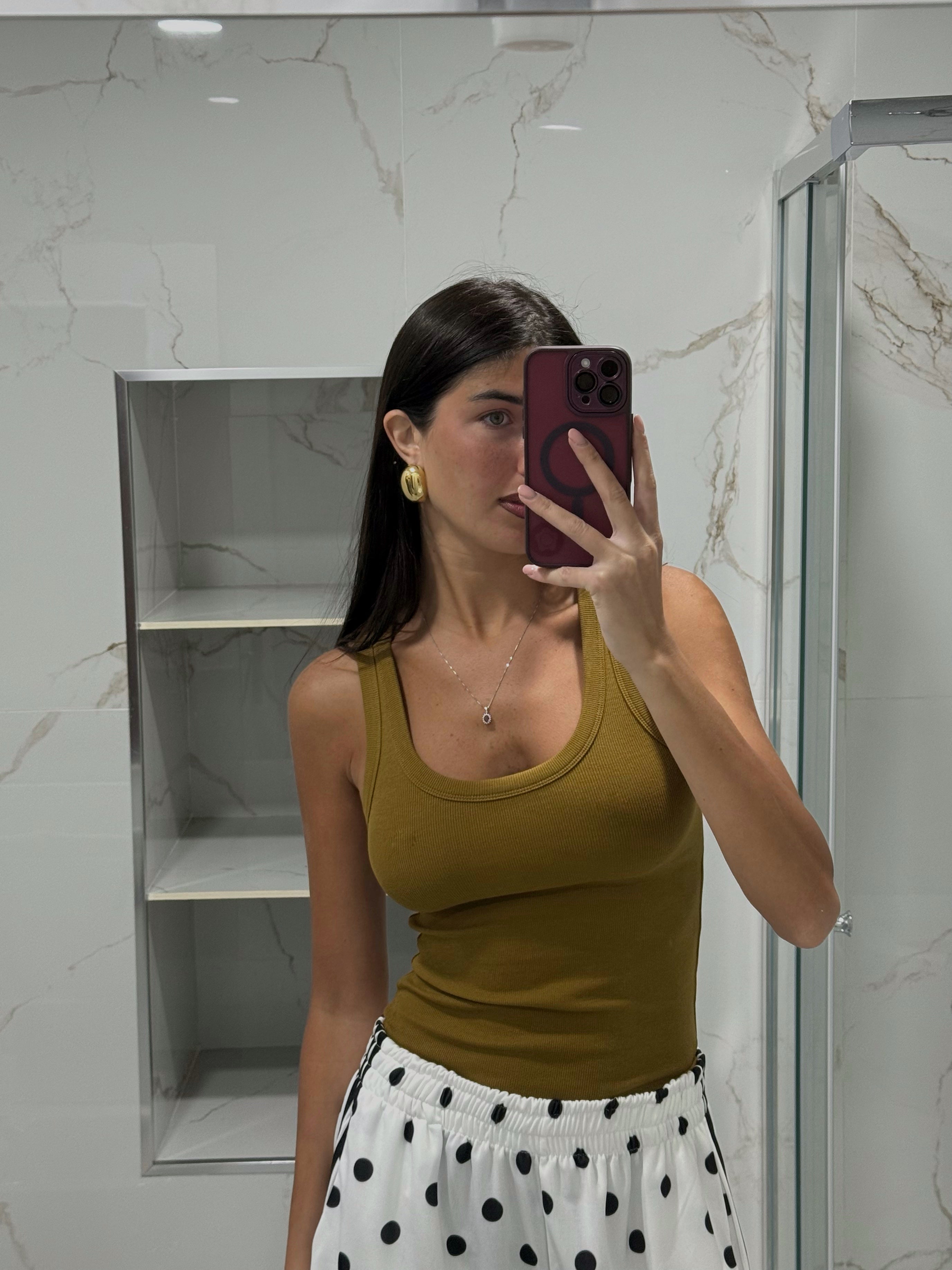 Canotta Alycia verde oliva