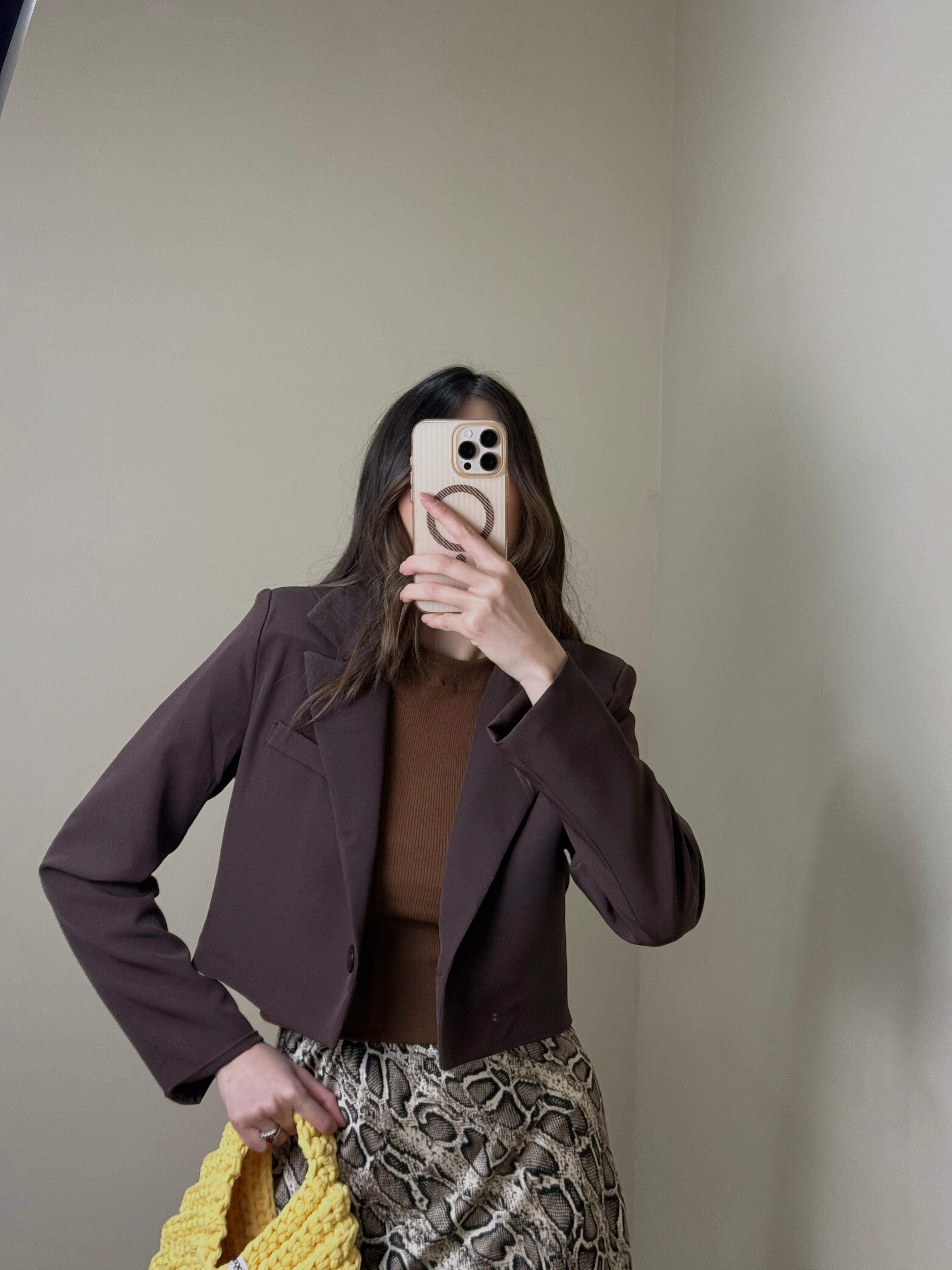 Blazer mini marrone