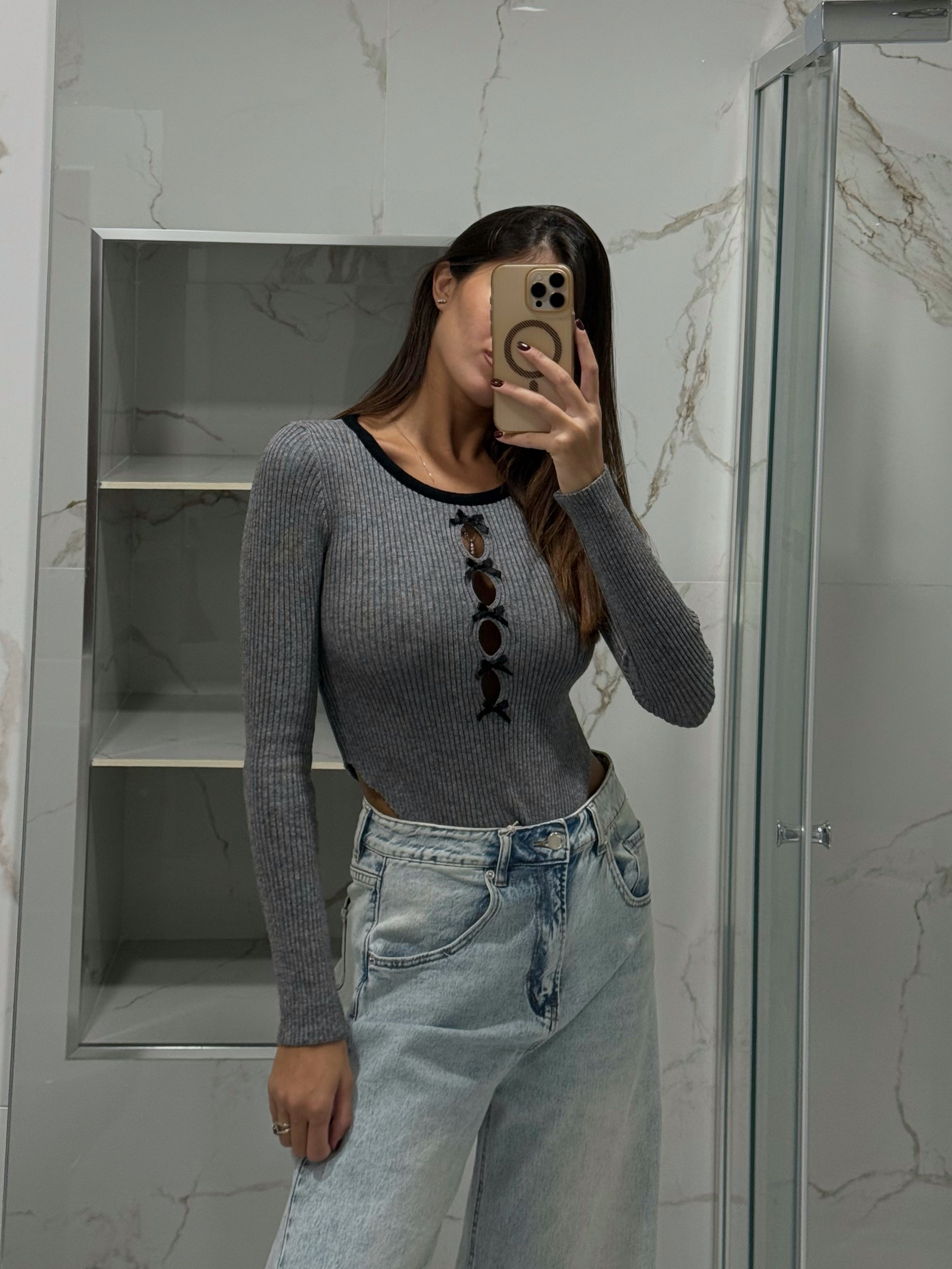 Body fiocco grigio