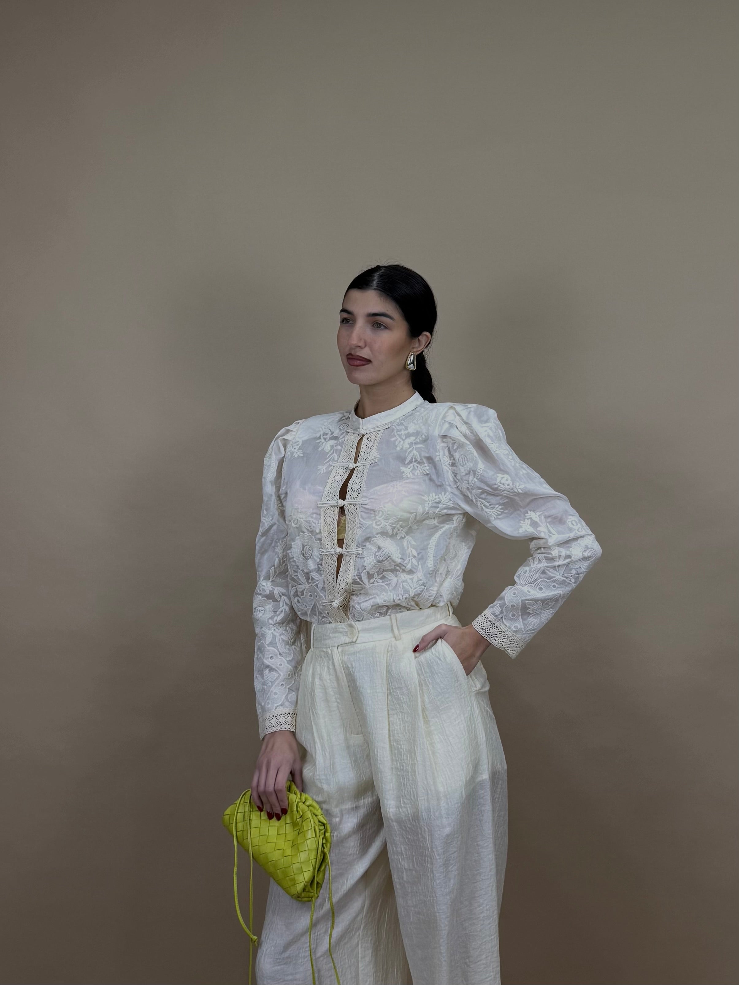 Camicia Coreana panna