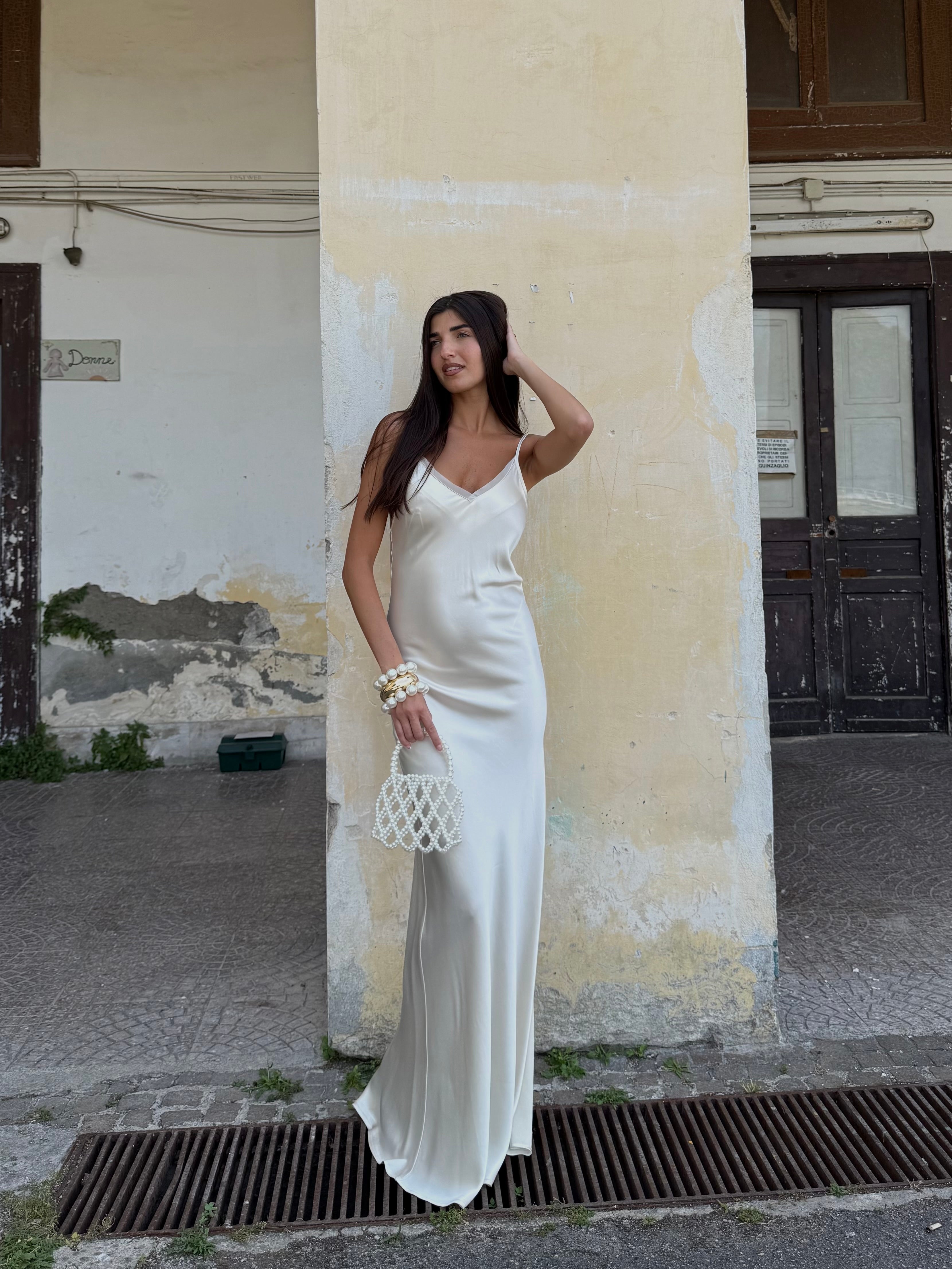 Dress in simil seta by Lumina
