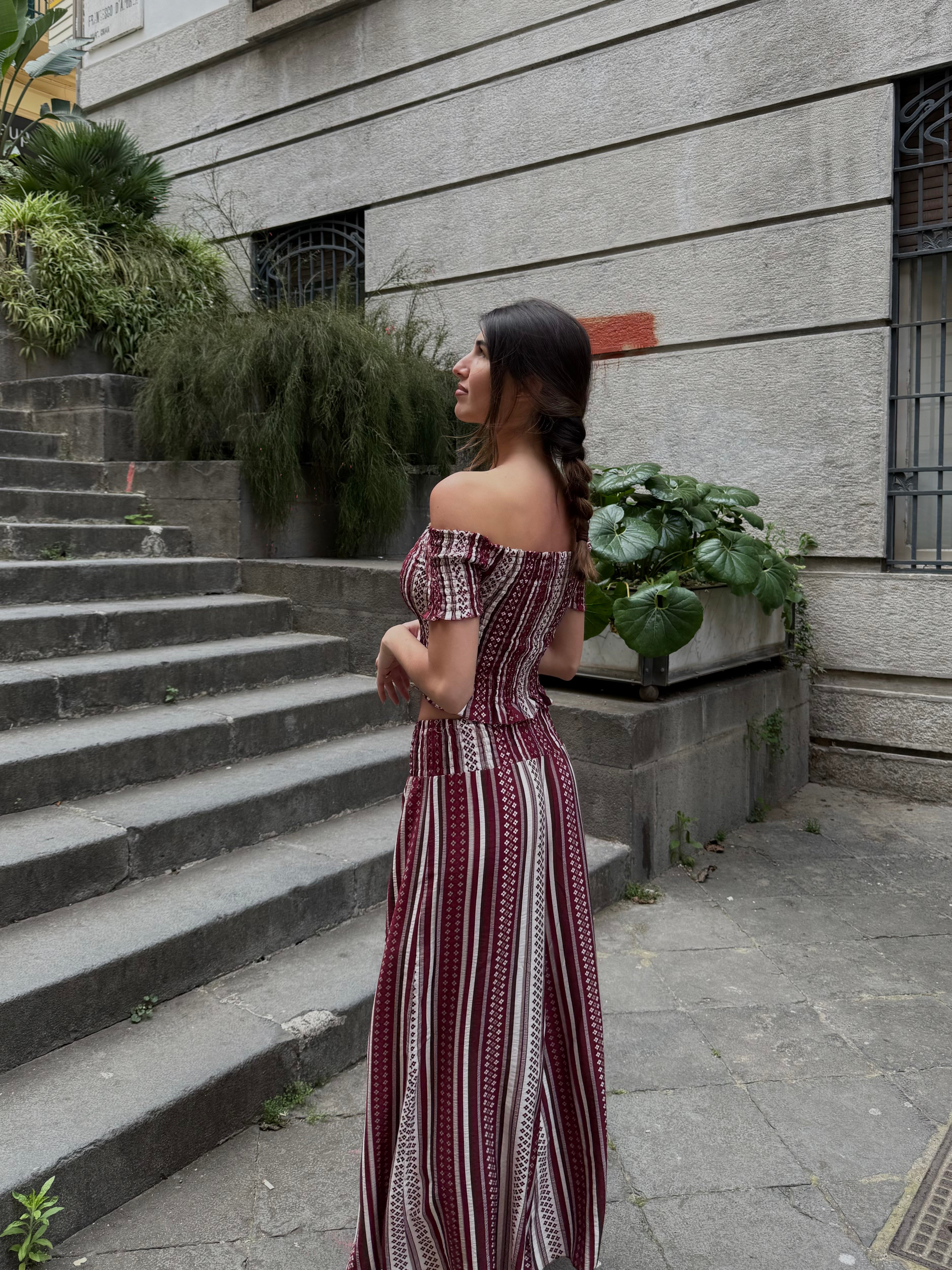 Coordinato gipsy bordeaux - LadyB Shop Online