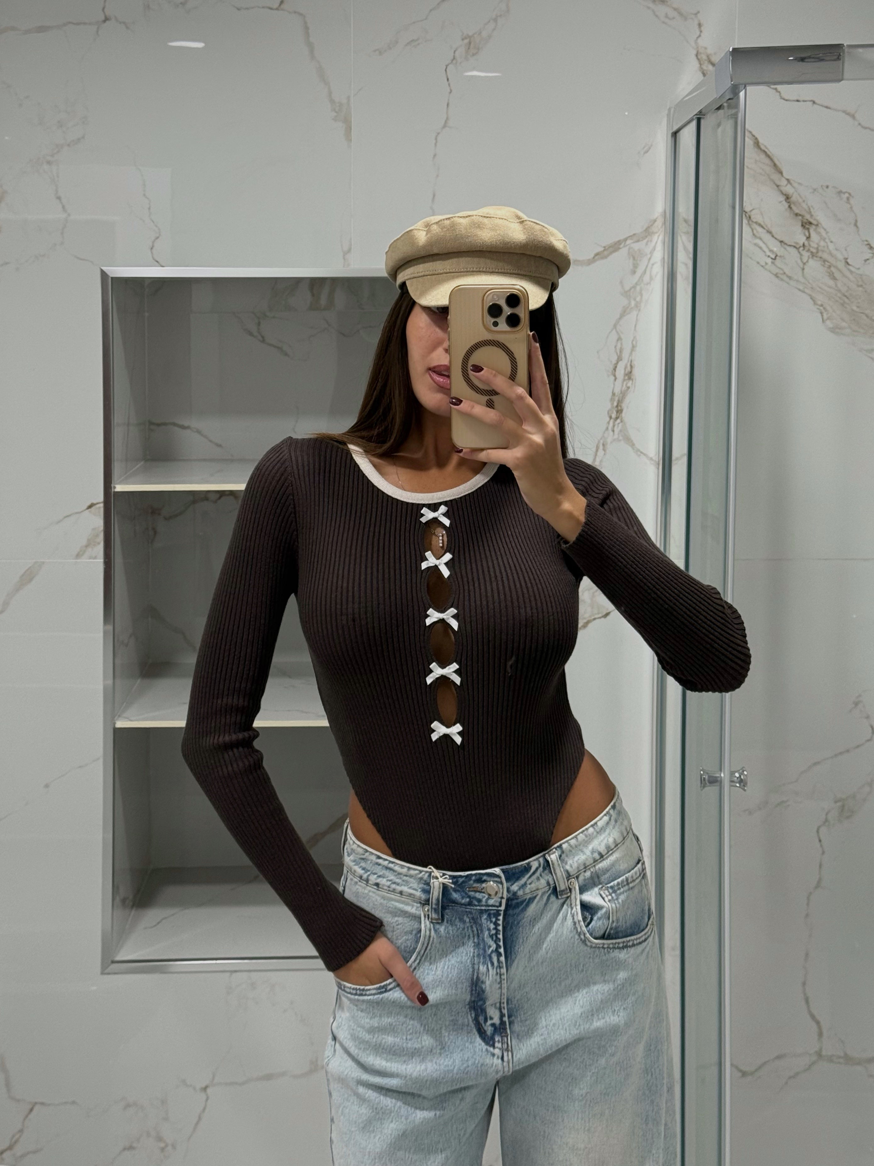 Body fiocco marrone