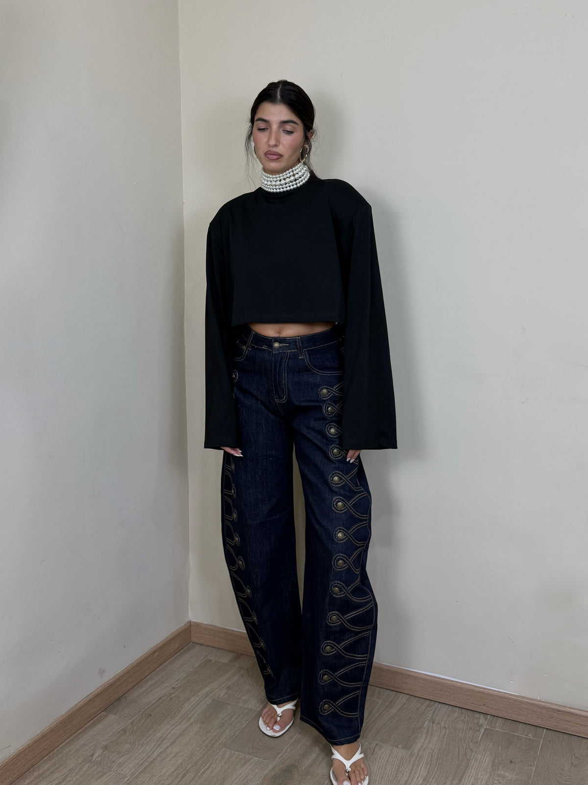 T-shirt crop by just west
