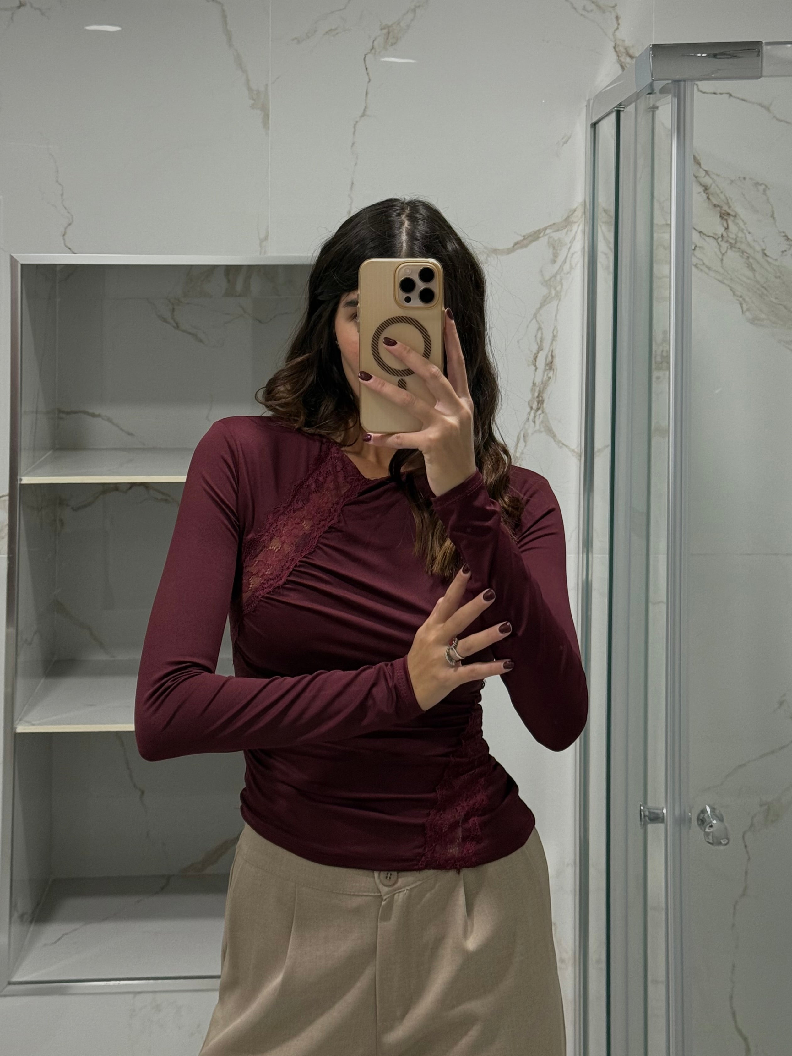 Maglia Silvia bordeaux