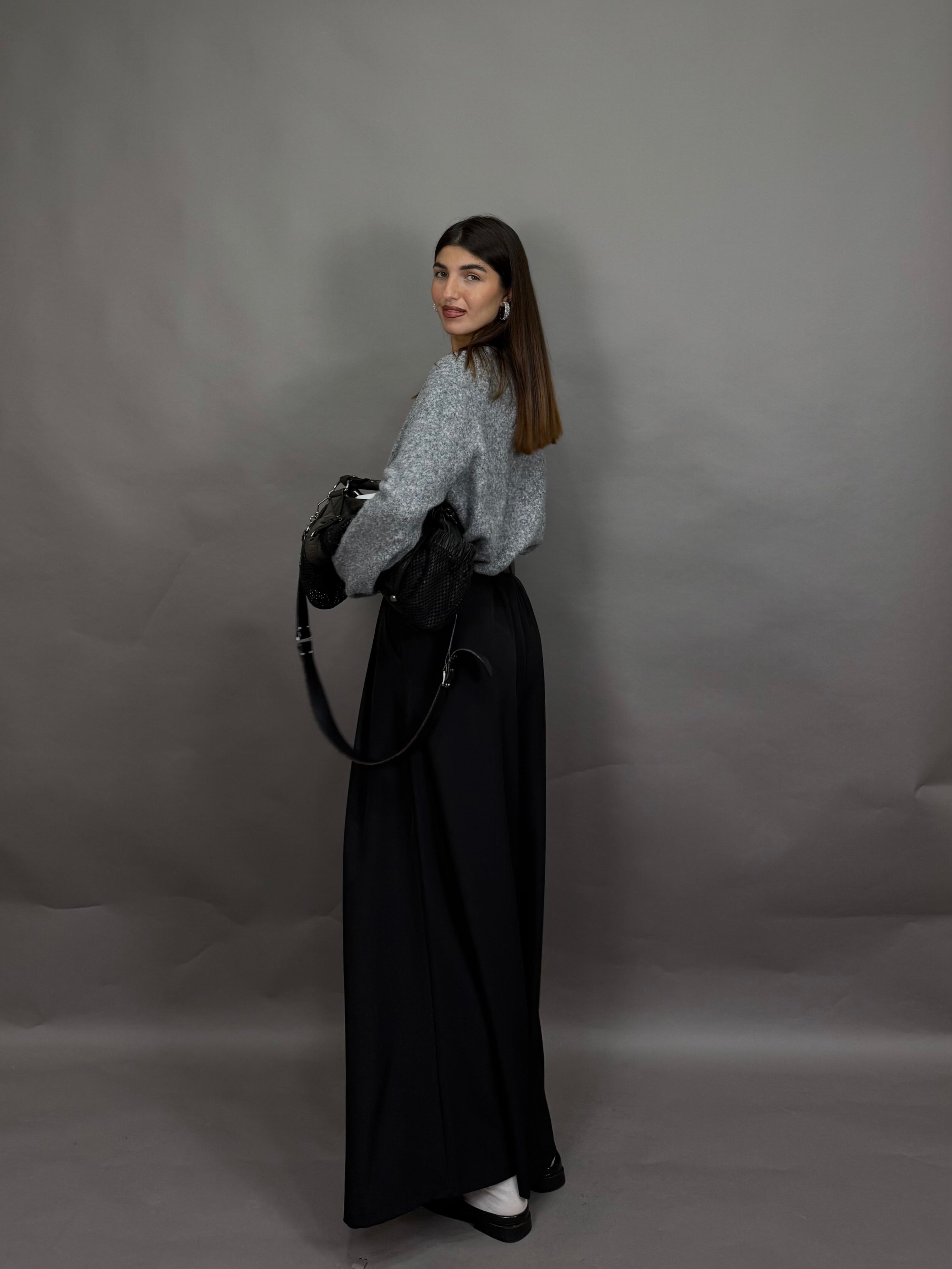 Pantalone morbido nero