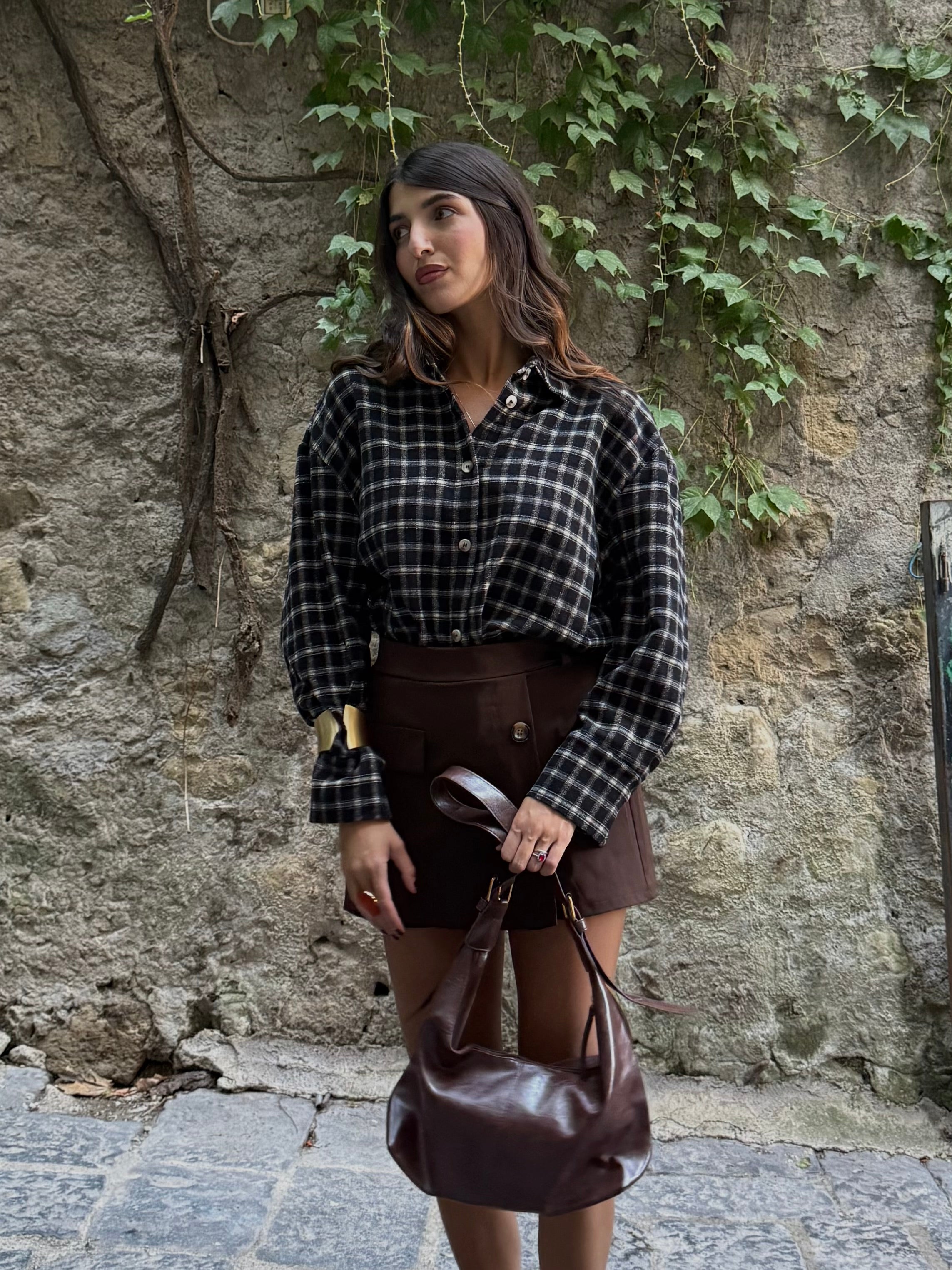 Camicia flanella nera