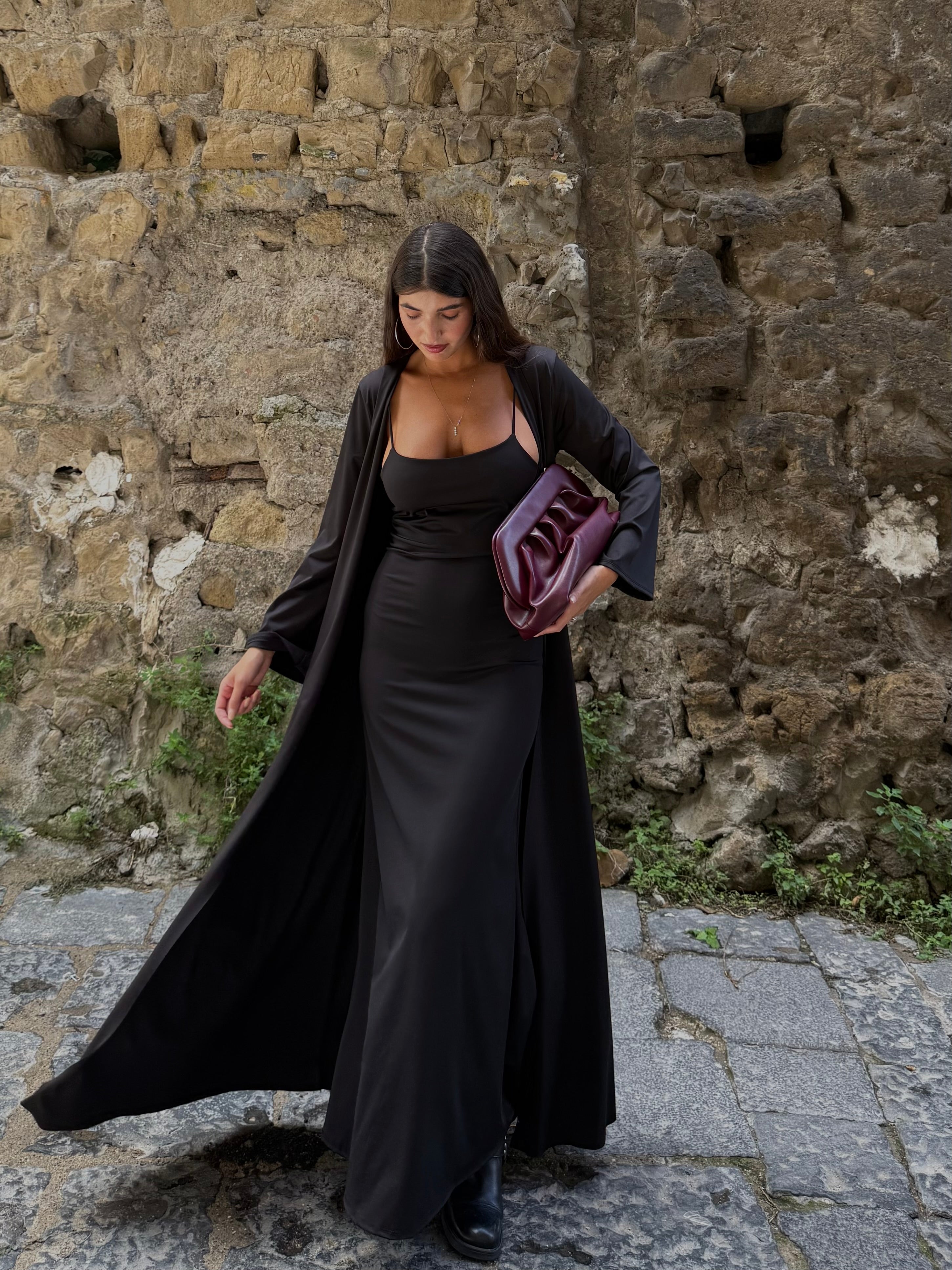 Abito + cardigan nero
