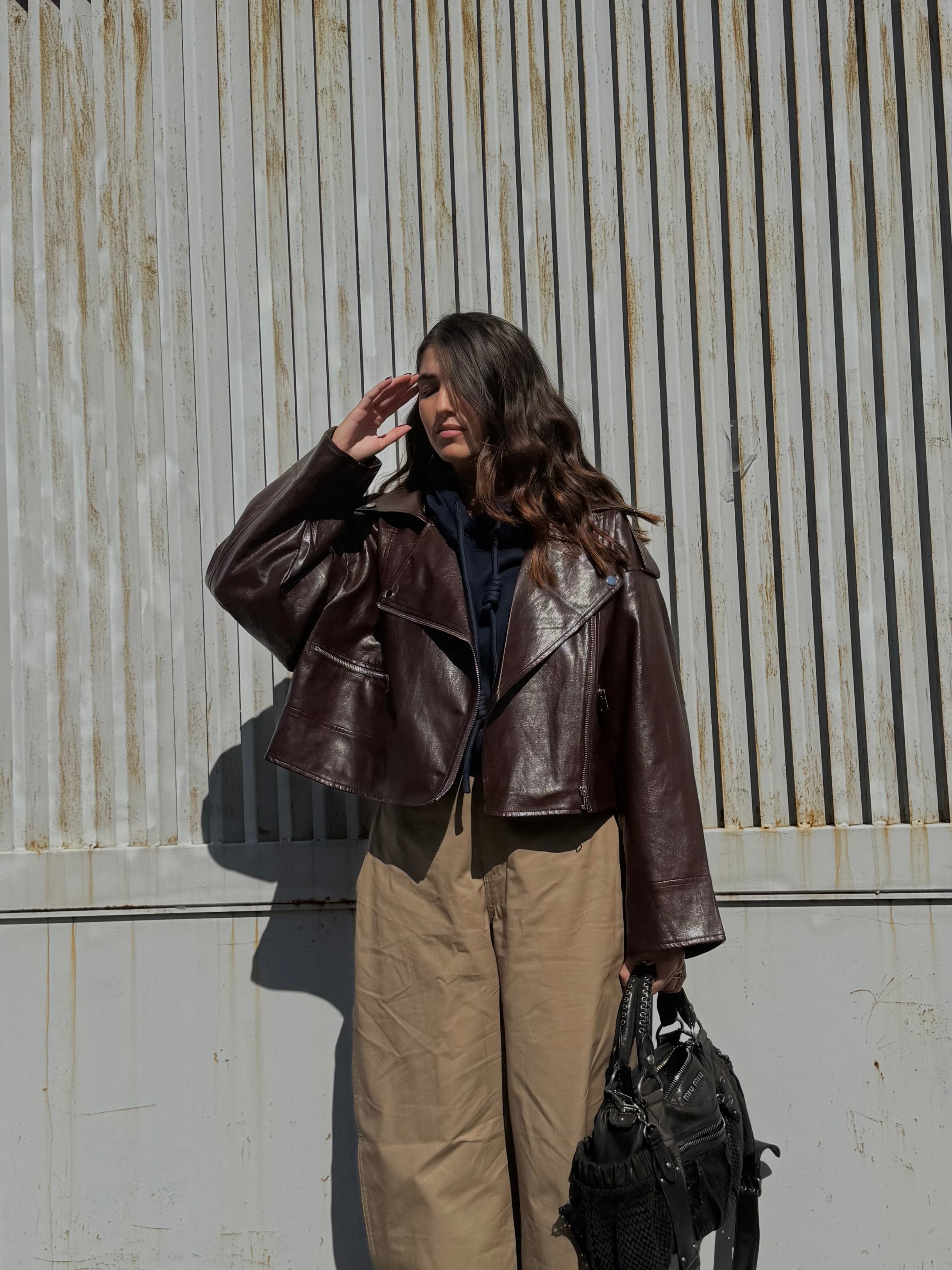 Chiodo oversize bordeaux