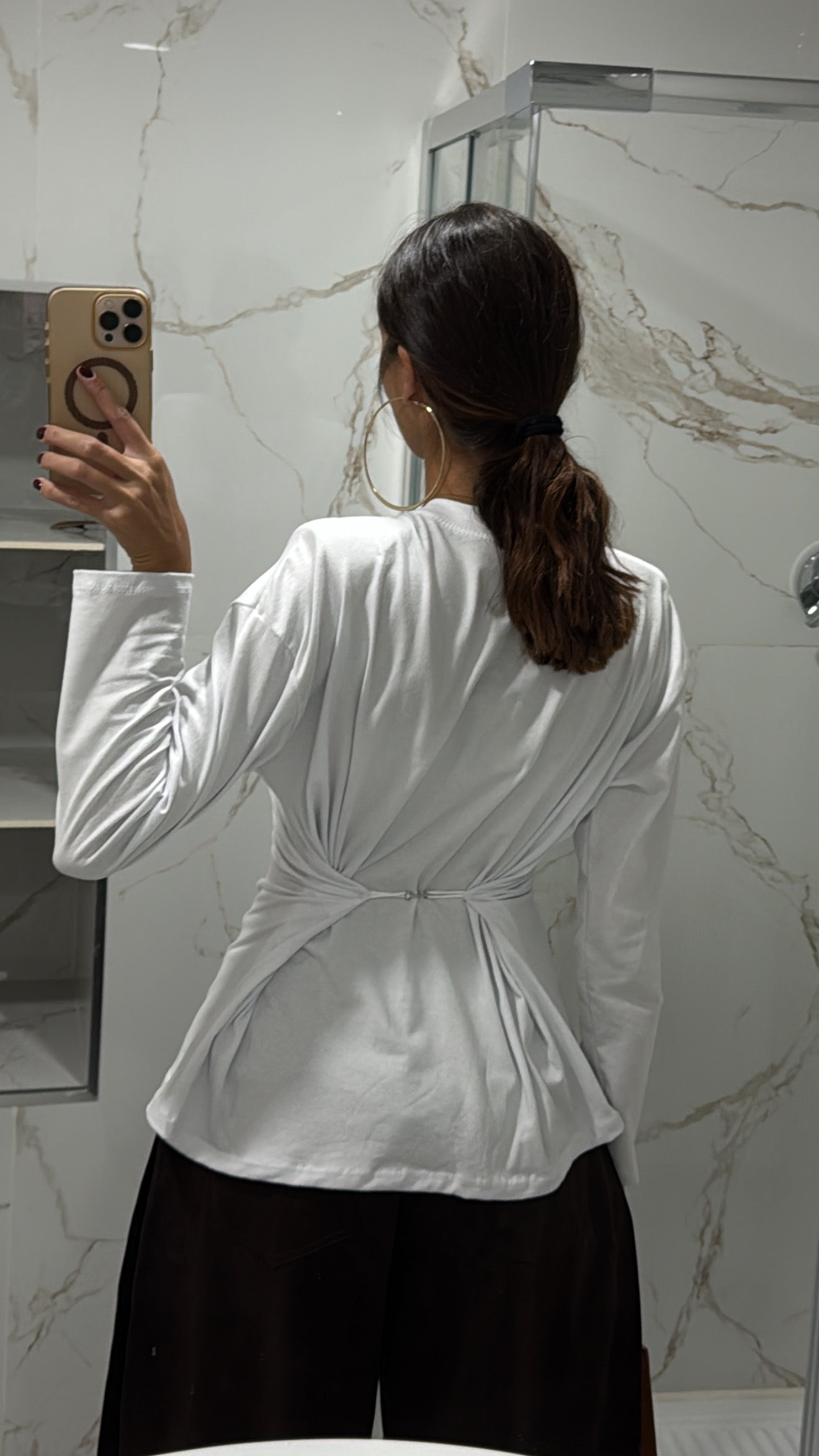 Maglia avvitata bianca