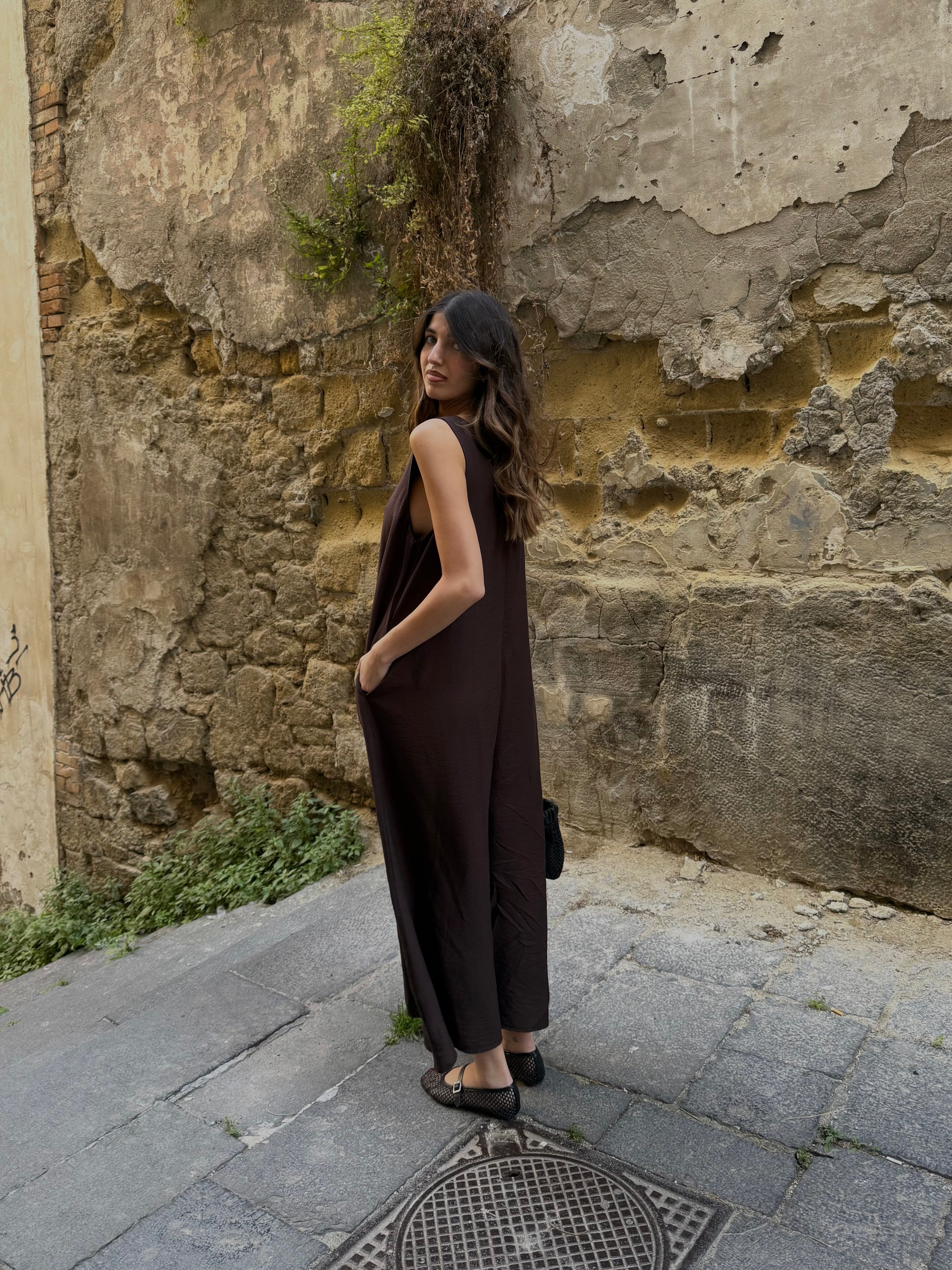 Jumpsuite everyday marrone - LadyB Shop Online