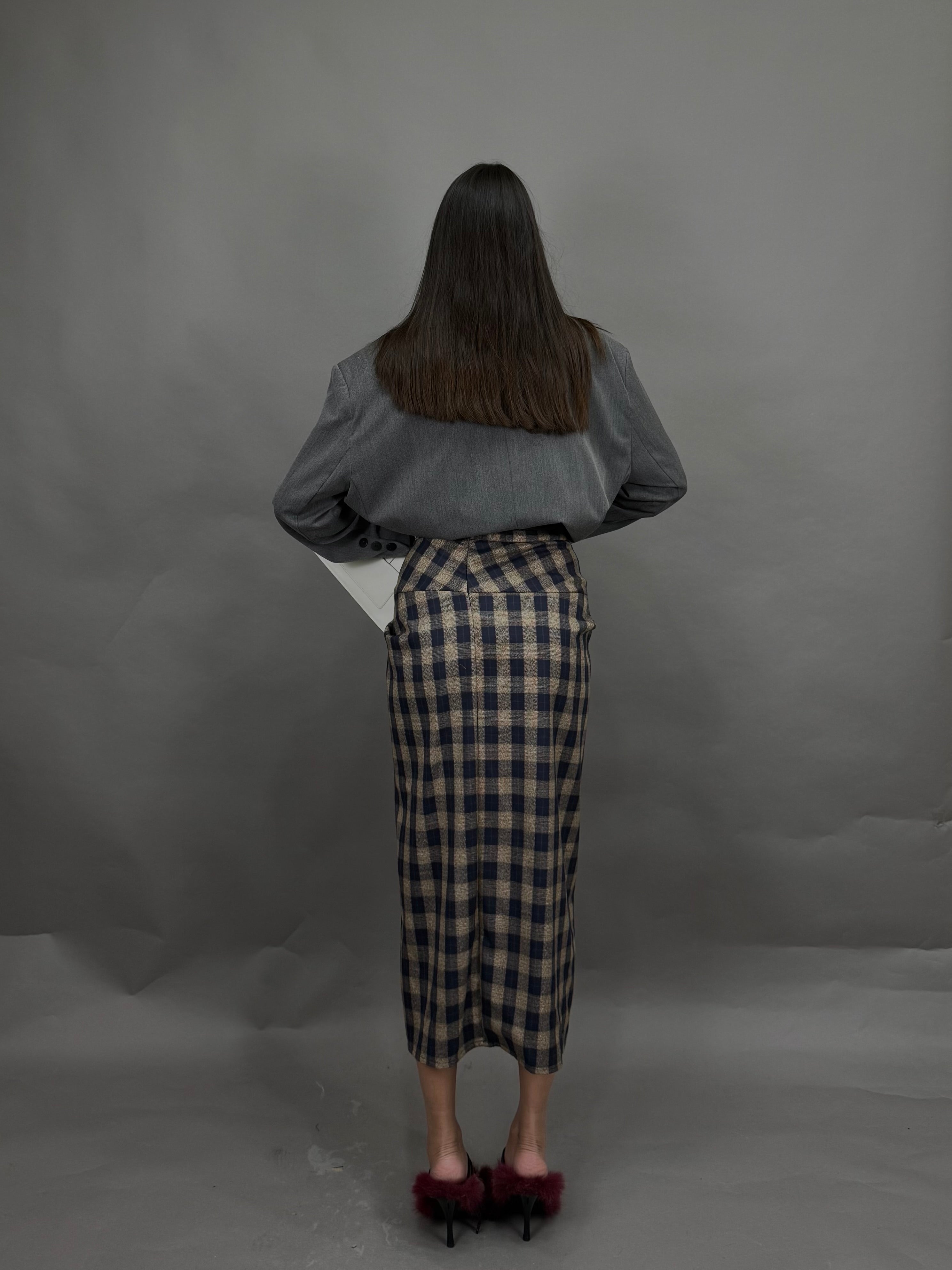 Gonna flanella beige lumina