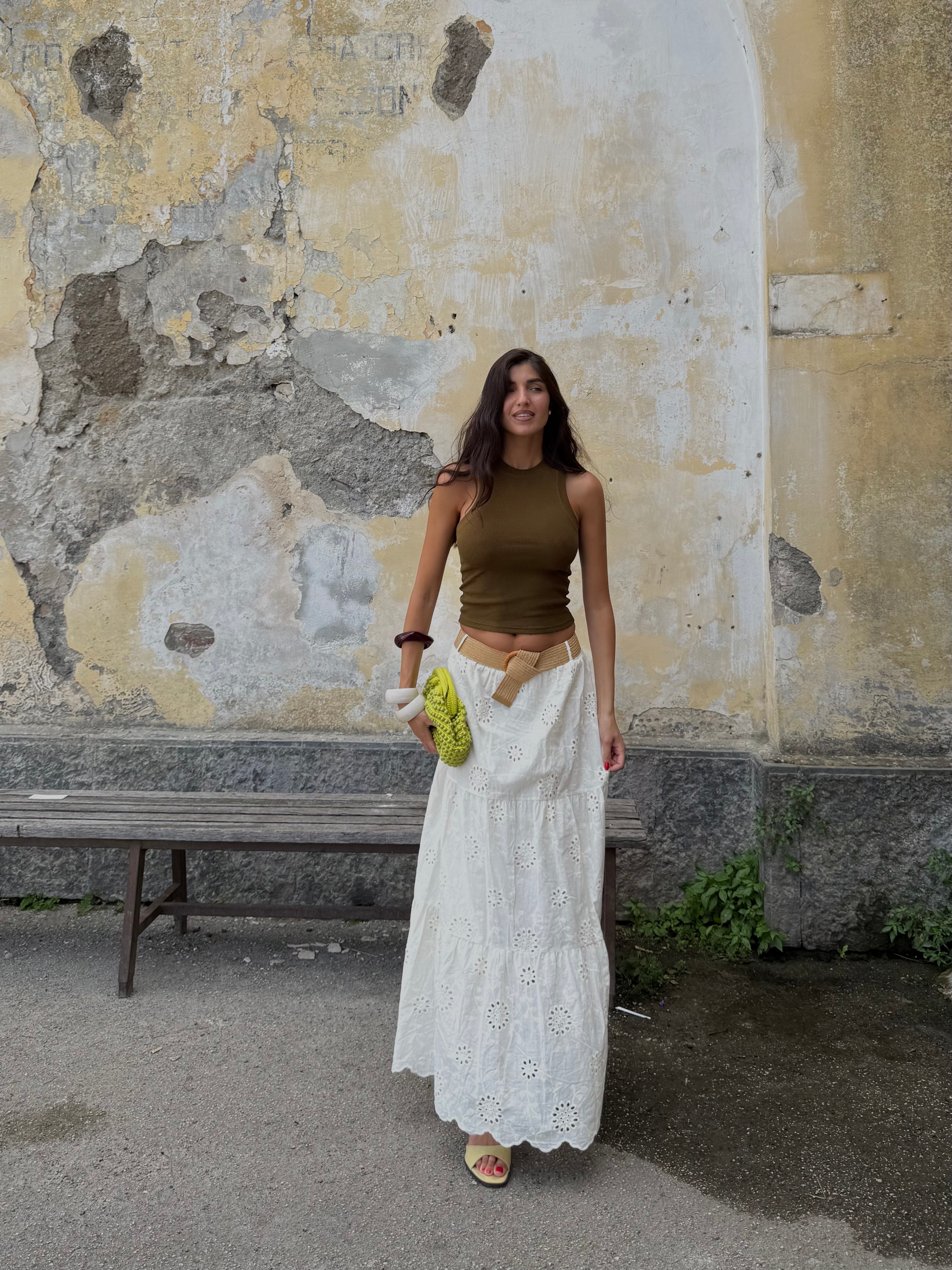 Gonna in sangallo + cintura
