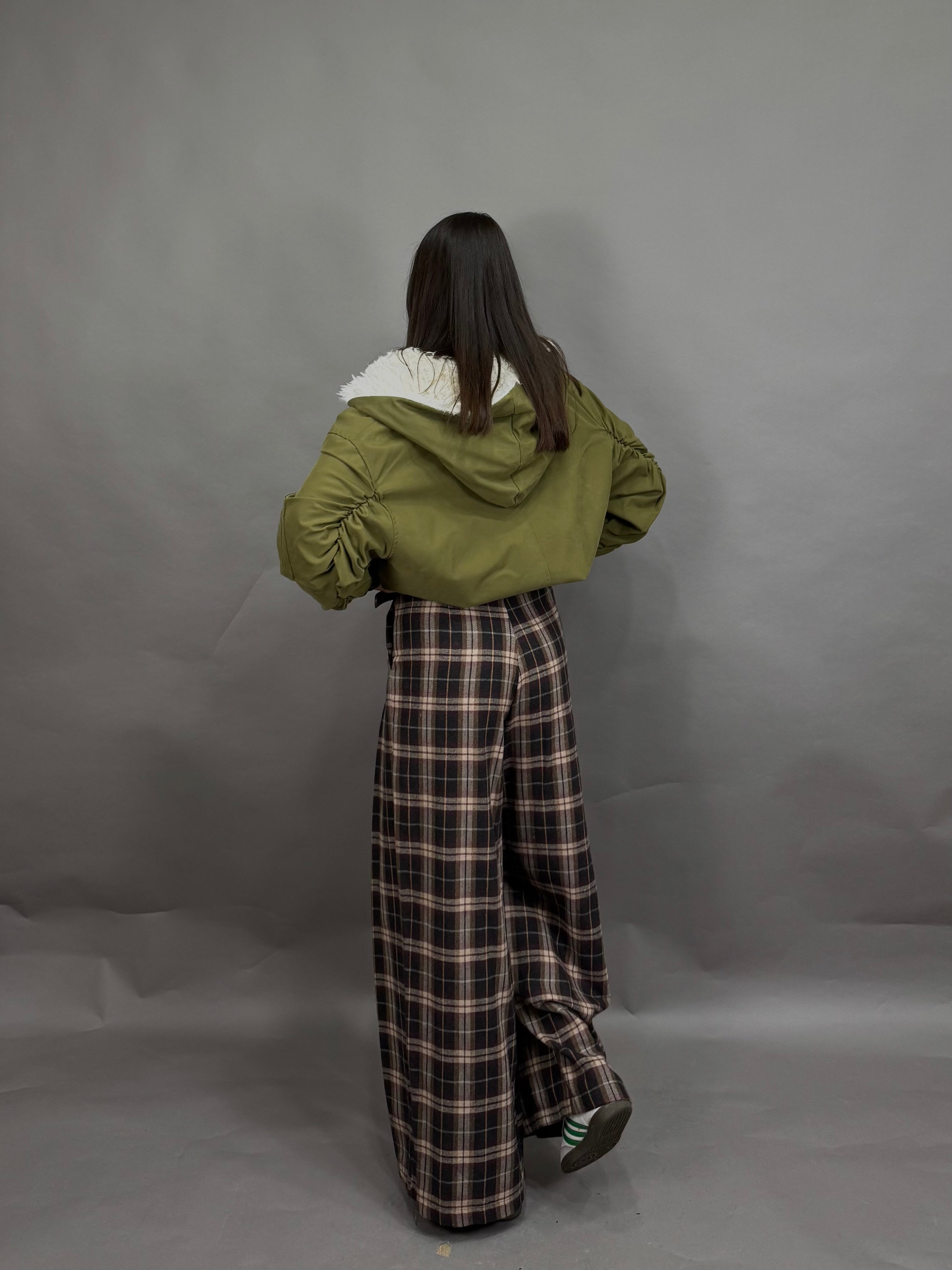 Pantalone quadri lumina bordeaux